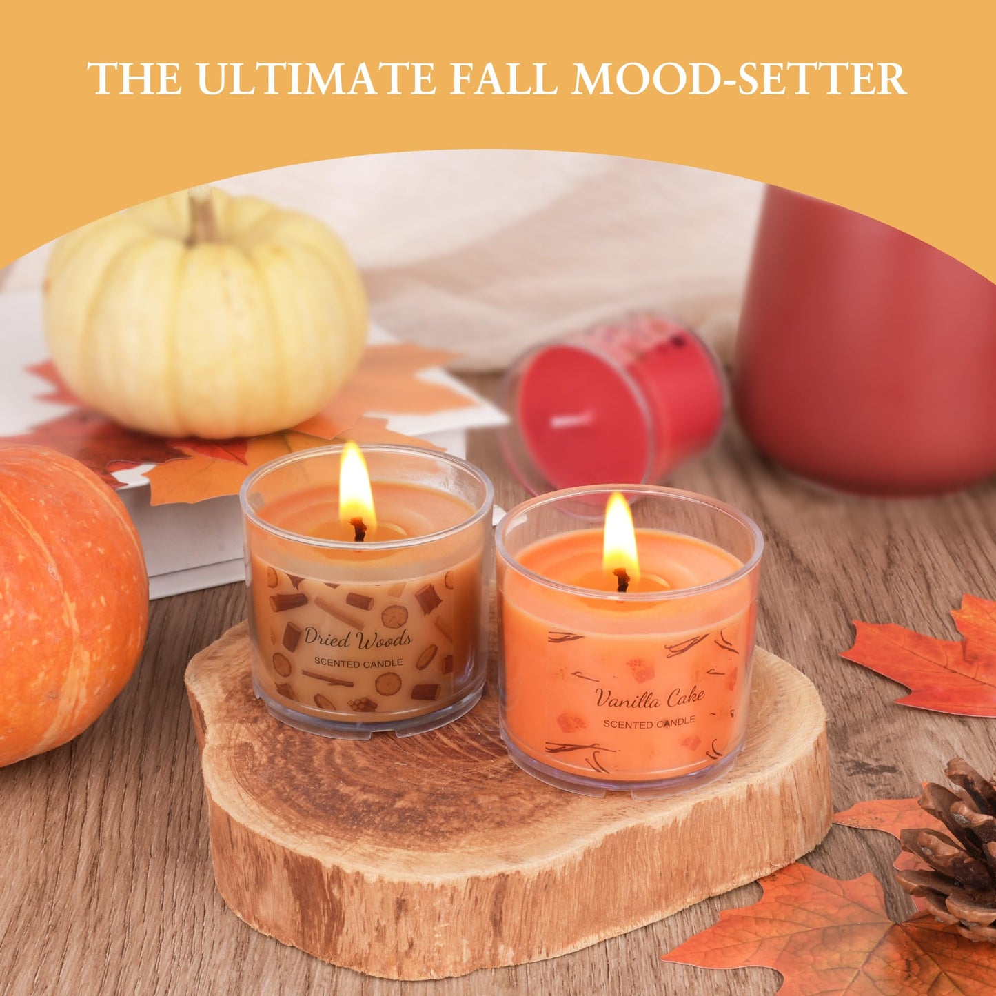 Fall Candles Bulk, 12 Pack Scented Candles for Home, Candle Set for Women, Small Soy Candles Scent of Pumpkin Vanilla Caramel Lavender, Mini Candle Gift Set for Mothers Day Birthday Christmas Birthday