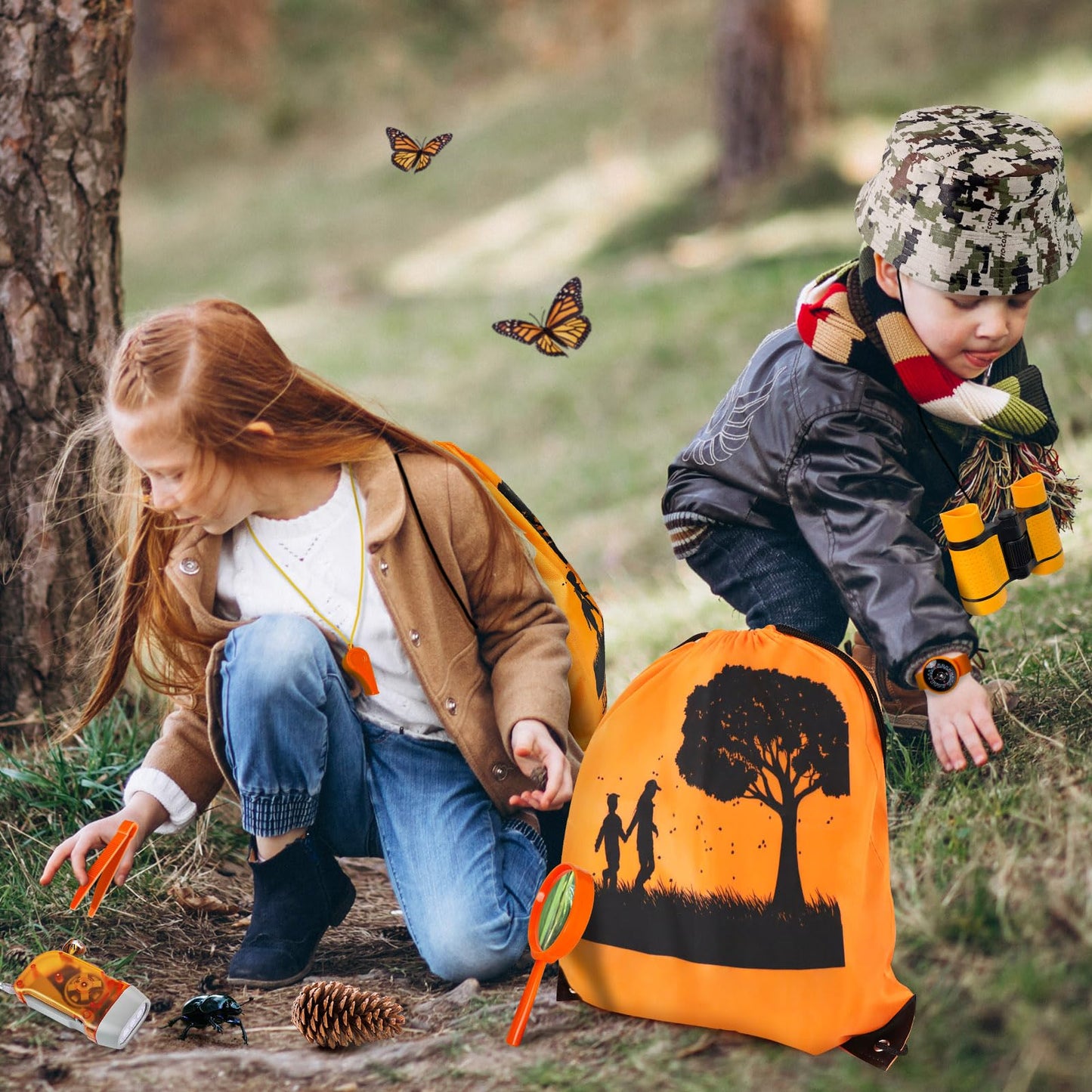 YOPINSAND Kids Explorer Kit & Bug Catcher Kit, Camping Gear for Kids, Outdoor Exploration Set with Backpack & Binoculars, Ideal Outdoor Adventure Toys for Boys Girls 3-12