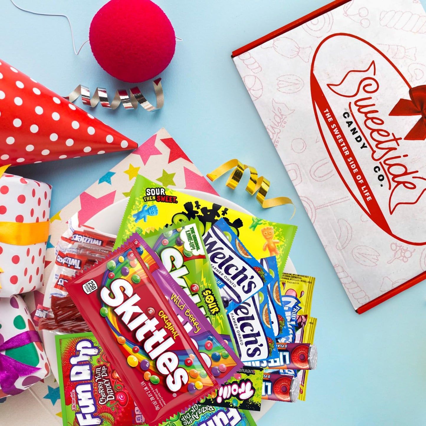 Assorted Candy Box - 41 Piece Gift Basket - Treat Boxes for College Students, Office & Family - Ultimate Birthday Gifts for Men, Women & Teens - Candy Box Gift Set
