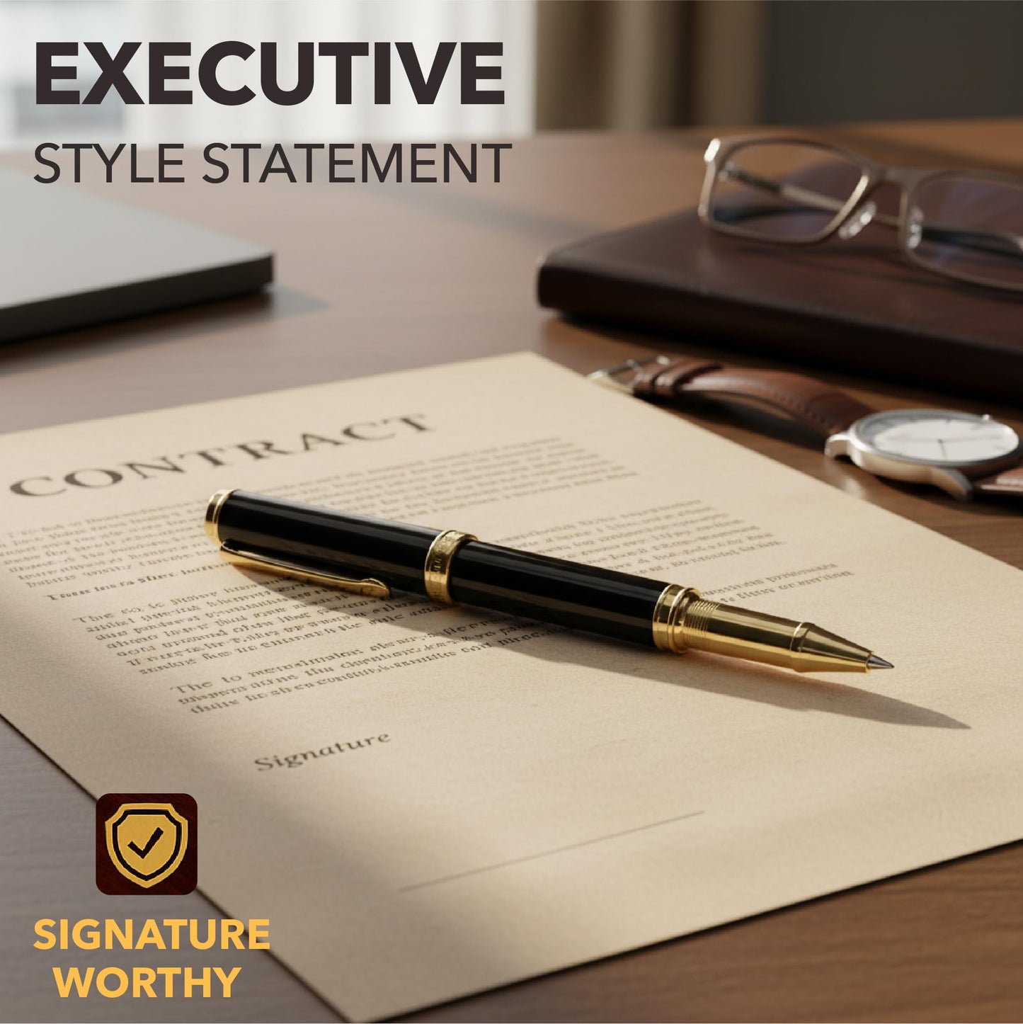 Mr. Pen- Luxury Pen, Black Barrel, Black Ink, Fancy Pen, Fancy Pens for Men and Women, Nice Pens for Men and Women, Mother's Day