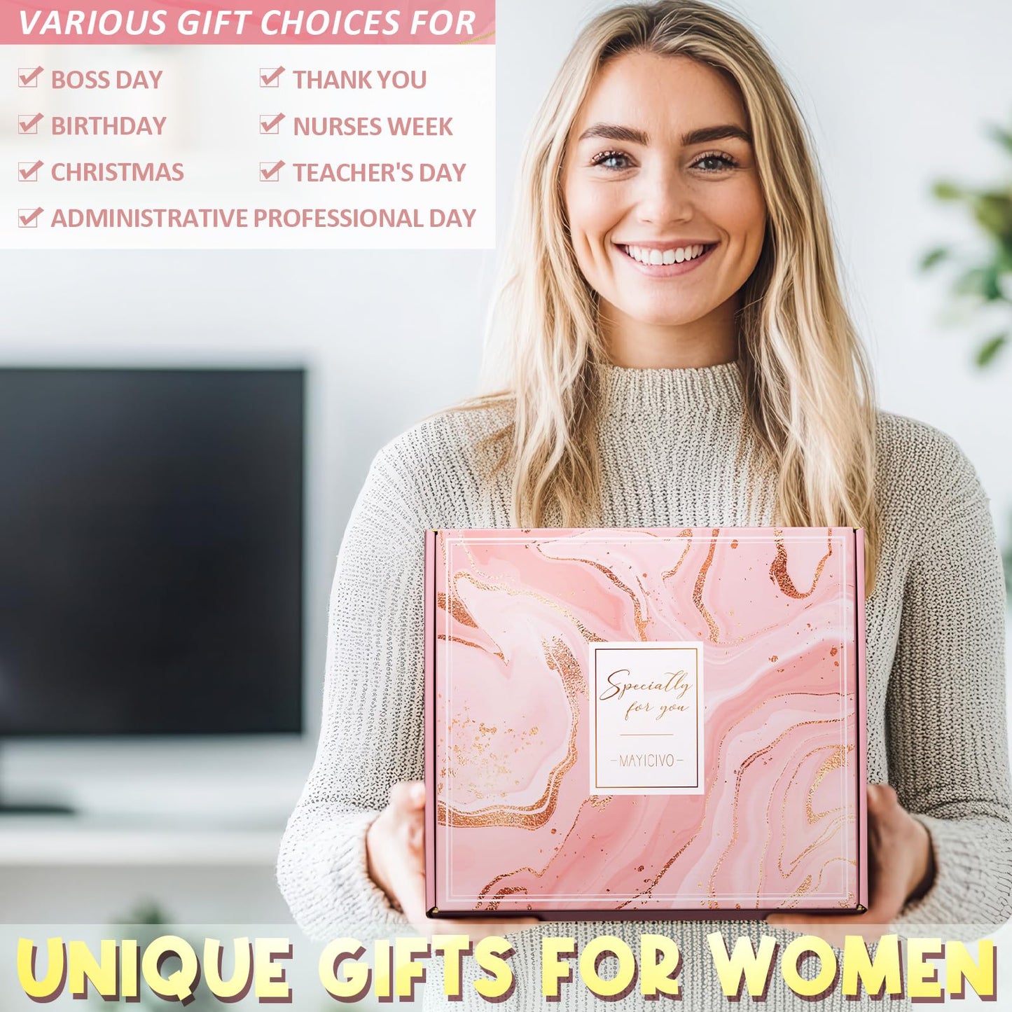 Thank You Gifts for Women Administrative Professional Day Gifts, Chaos Coordinator Basket for Coworkers Employee Boss lady Manager Nurse Teacher Appreciation Gift, Birthday Gift w/ Canvas Tote Bag