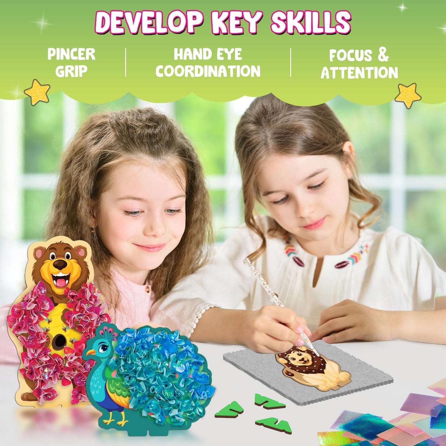 Smartivity Poke ‘n’ Create Art Kit for Kids 4 to 10 Years, Creative Christmas, Birthday Gift for Girls & Boys Age 4, 5, 6, 7, 8, 9, 10 Years Old, DIY Art & Craft Activity Kit
