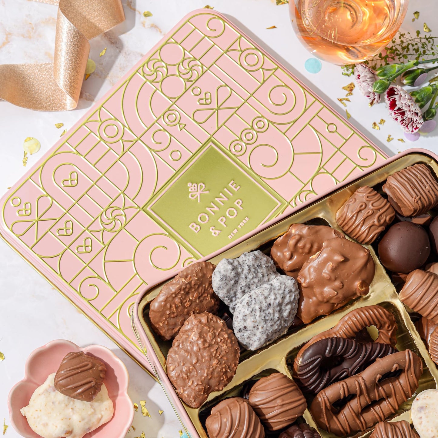 Chocolate Gift Basket for Women, Candy Gift Box Set for Woman, Holidays, Her, Mom, Wife, Girlfriend, Anniversary | Bonnie and Pop