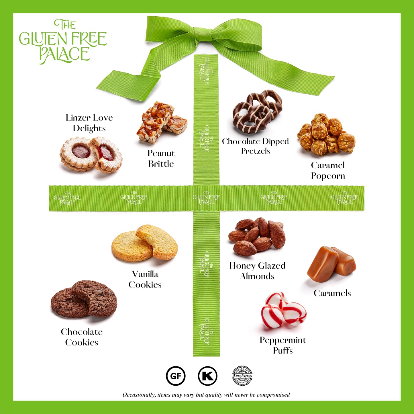 Gluten Free Palace Gift Basket Tower – Premium Gift Basket for Mother's Day – 6‑Tier Elegant Gluten Free Cookie Treat Tower for Families – Gourmet Kosher Gift Tower for Mom, Adults, Corporate, & Friends.