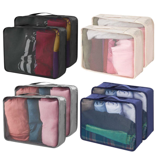 Silkfly 8 Pcs XL Packing Cube for Travel Luggage Organizer Suitcase High Capacity Large Packing Bag Bulk Reusable Mesh Travel Cube for Hiking Camping Accessory, 17.7 x 13 x 4.7 Inch (Multicolor)