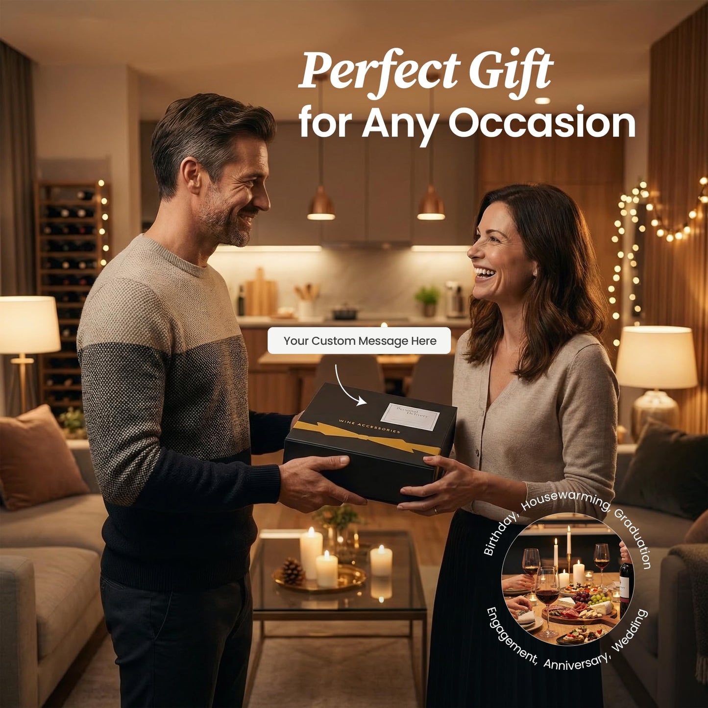 Electric Wine Opener Gift Set — Rechargeable All-in-One Wine Accessories Kit with Automatic Bottle Opener, Foil Cutter, Vacuum Stopper, Aerator & Dispenser — Best Wine Lover Gifts for Women & Men
