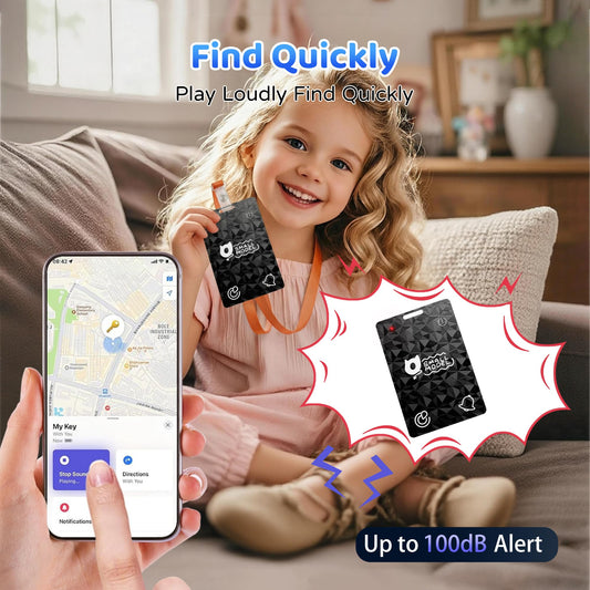 Wallet Tracker Card for Women,0.07in Rechargeable Air Tracker Tag, Bluetooth Tracker for Wallets, Passport, Work with Apple Find My [iOS Only]