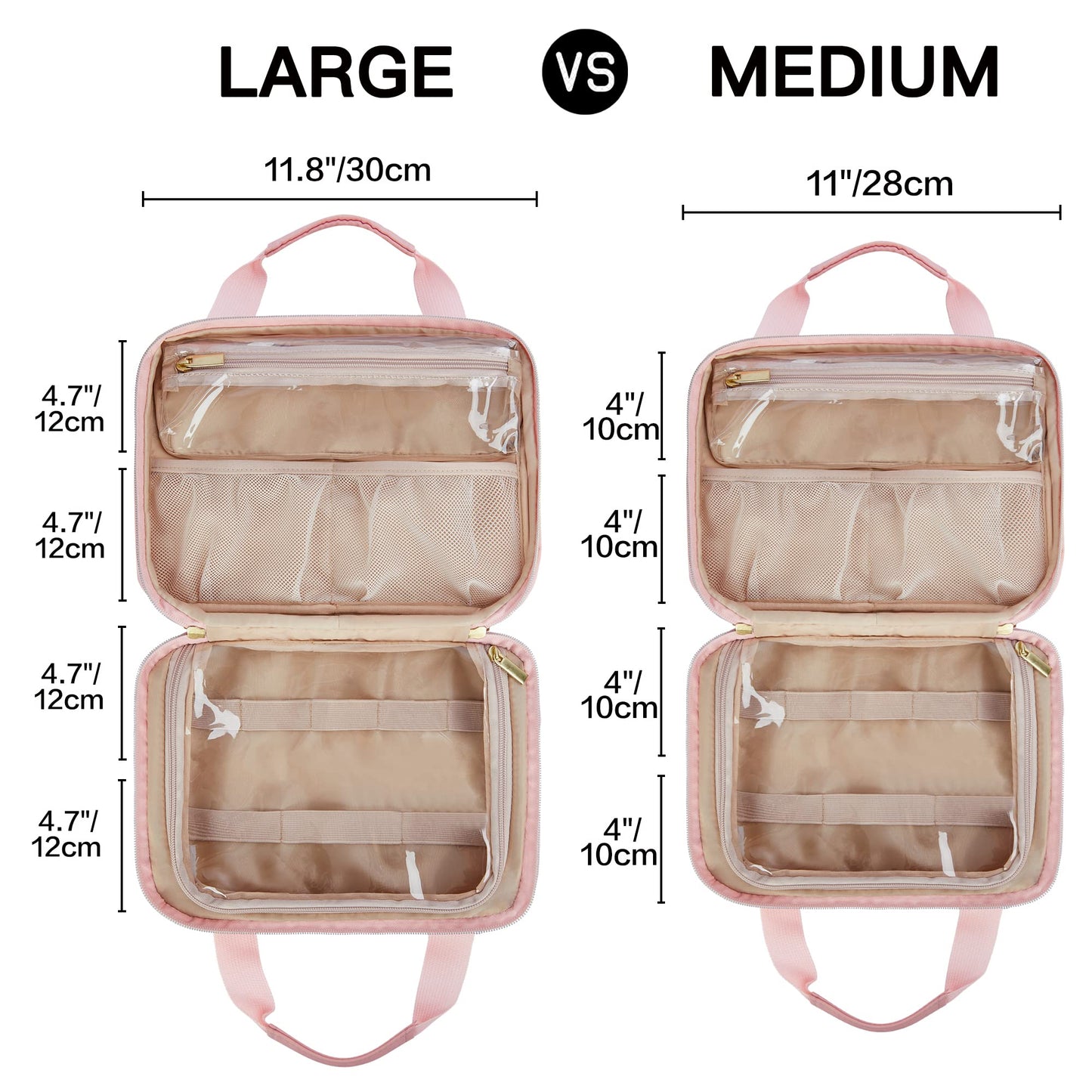 Leudes Travel Pill Bottle Organizer,Medicine Organizer and Storage,Home Medication Bag, Cases,Carrier for Pills,Vitamin,Fish Oil,Supplements for Women and Men (Medium, Pink)