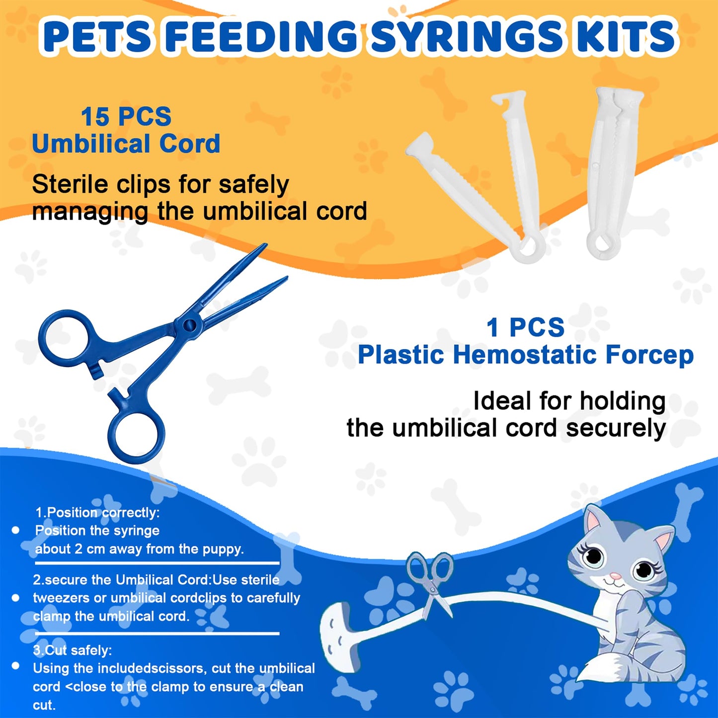 52pcs Puppy Whelping Supplies,Whelping kit,Puppies Birth,Kitten Dog Supplies,Puppy kit,Bottle Feeding kit for Newborn Puppy, Puppy Whelping Collars,Tube,Cord Clamps,Gloves,Digital Thermometer Scale