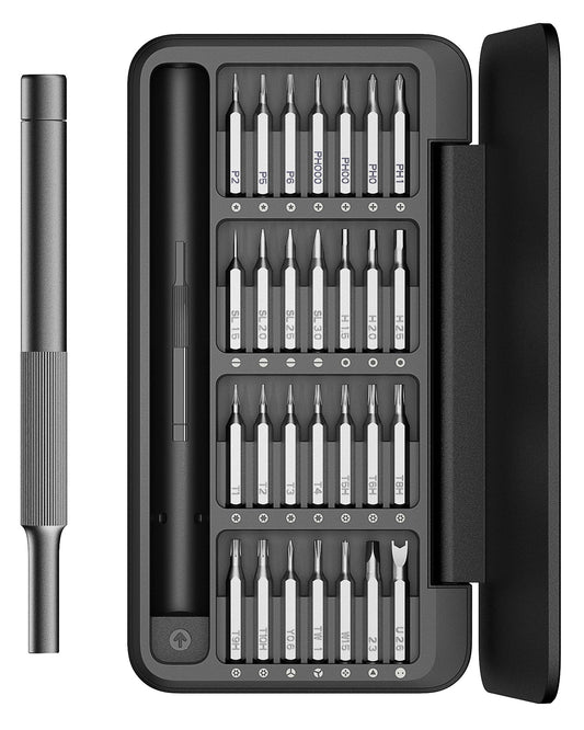 HOTO 28 in 1 Precision Screwdriver Set, Manual Small Screwdriver Magnetic Bits & Box, Mini Screwdriver Repair Kit for Eyeglasses, Electronics, Watches, Phones, Laptops, Cameras Repair Kit