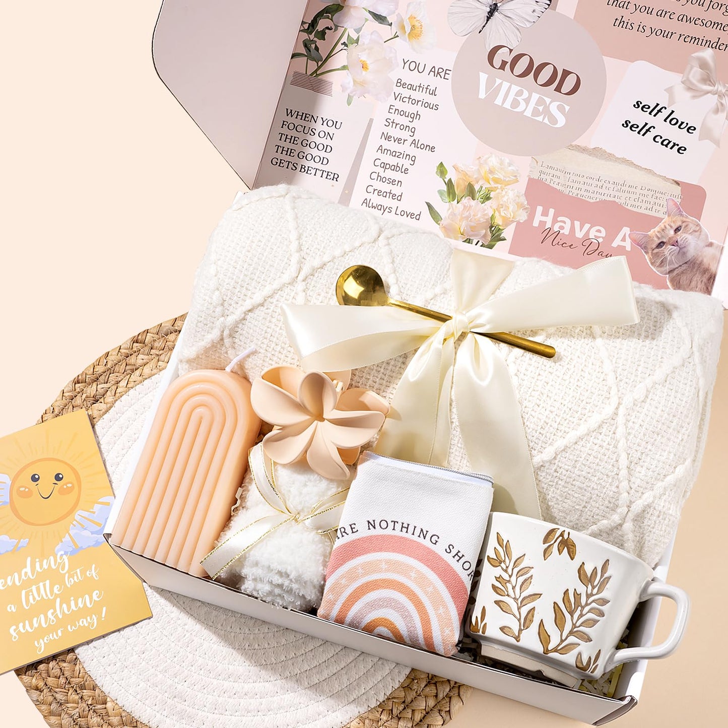 Birthday Gifts for Women, Unique Relaxing Spa Kit Gift Baskets for Women Self Care Gift Get Well Soon Christmas Gifts for Best Friends Sister Mom Her