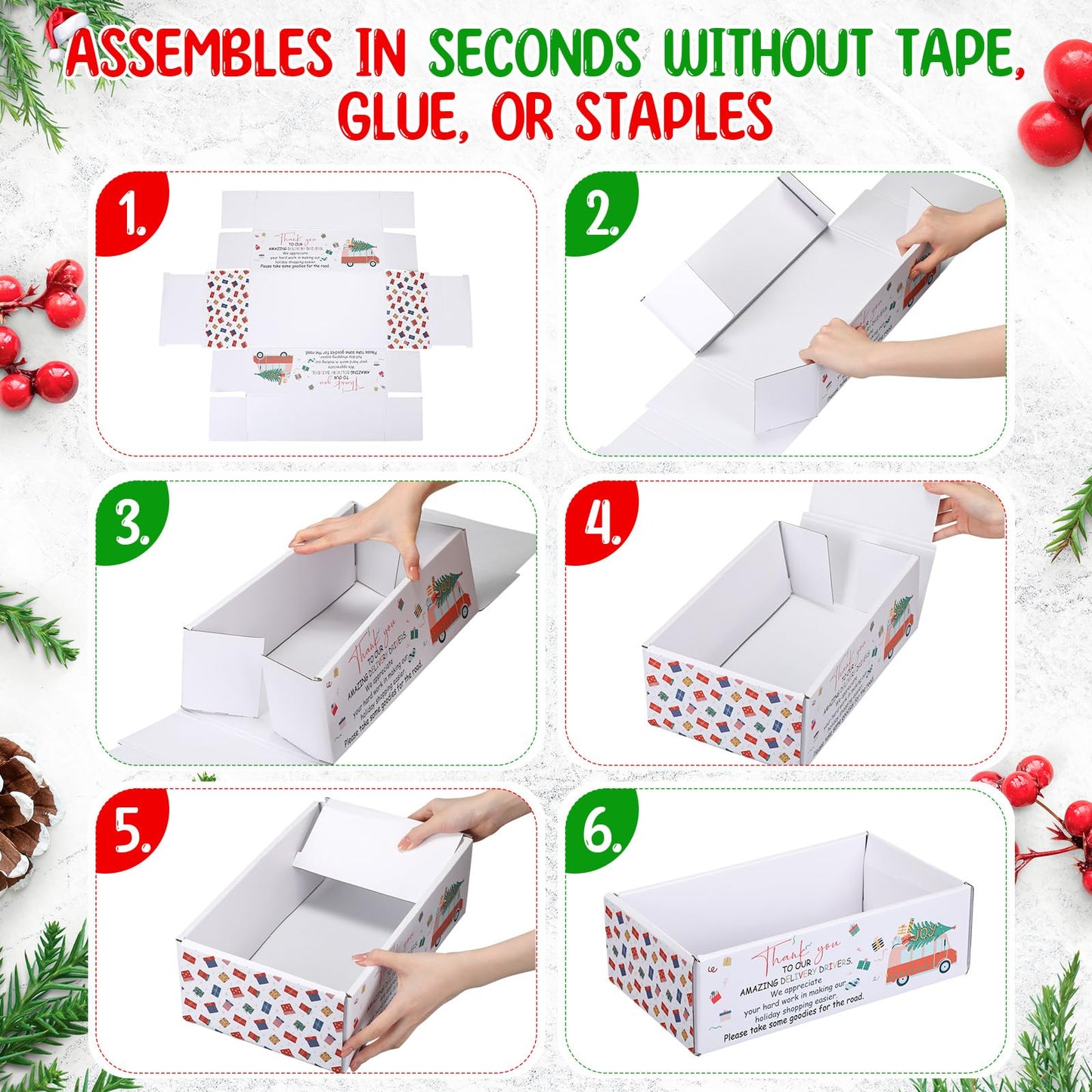 Epakh Christmas Snack Box for Delivery Driver Thank You to Our Amazing Delivery Driver Gifts Boxes Thank You Gifts for Courier, Postal Workers, Mail Carriers, Bus Drivers