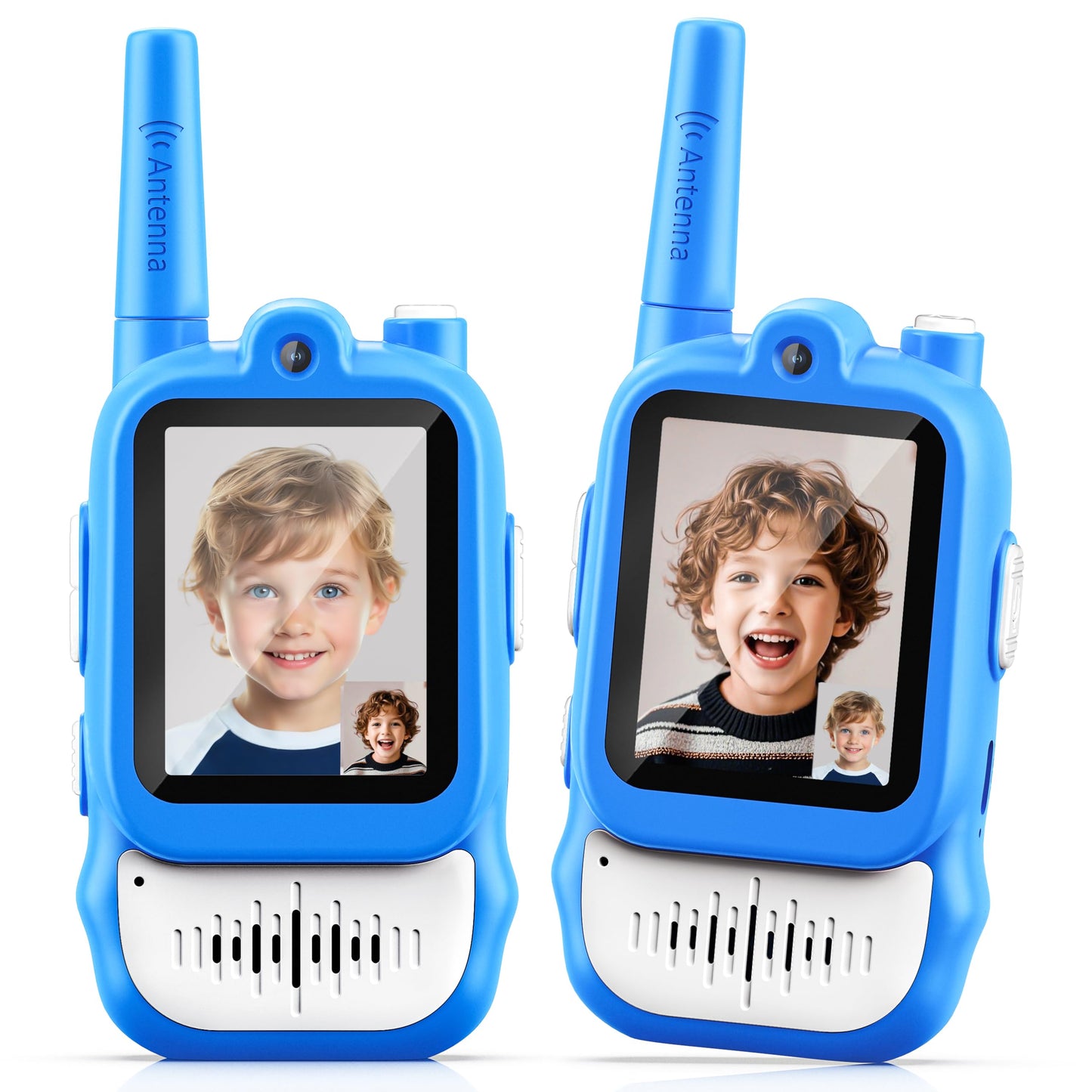 Lapare Video Walkie Talkies for Kids, 2 Pack Rechargeable Walkie Talkies with HD Color Screen, Real-time Video, Outdoor Camping Toys & Birthday Gifts for Boys Age 3-8
