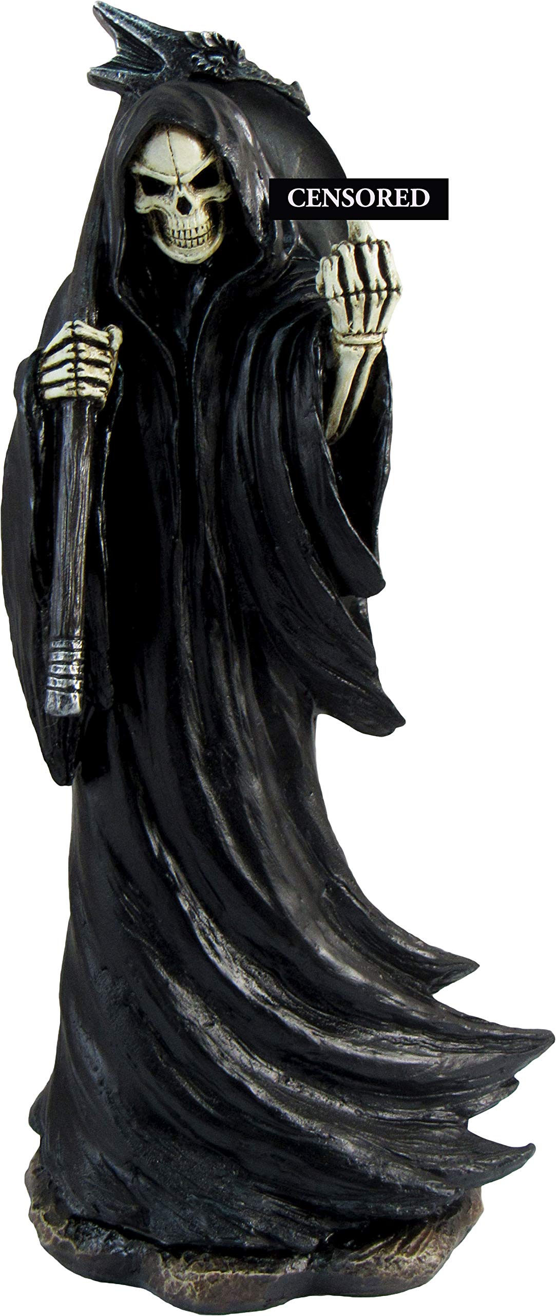 DWK Grim Grouch Reaper Flipping Bird Hand Painted Figurine
