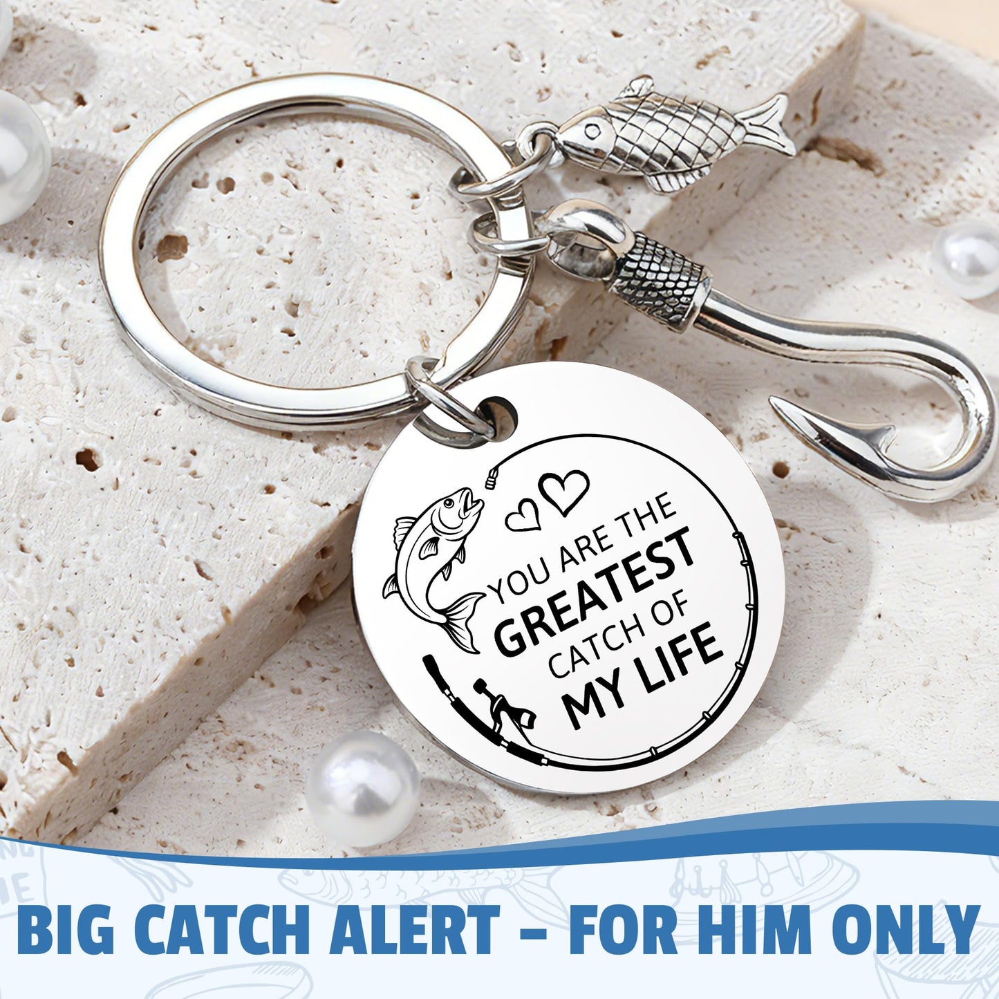Gifts for Fishermen Fishing Lovers Gifts for Men Cool Fisherman Stuff for Mens Unique Fishing Accessories for Men with Keychain Mug Hat Socks