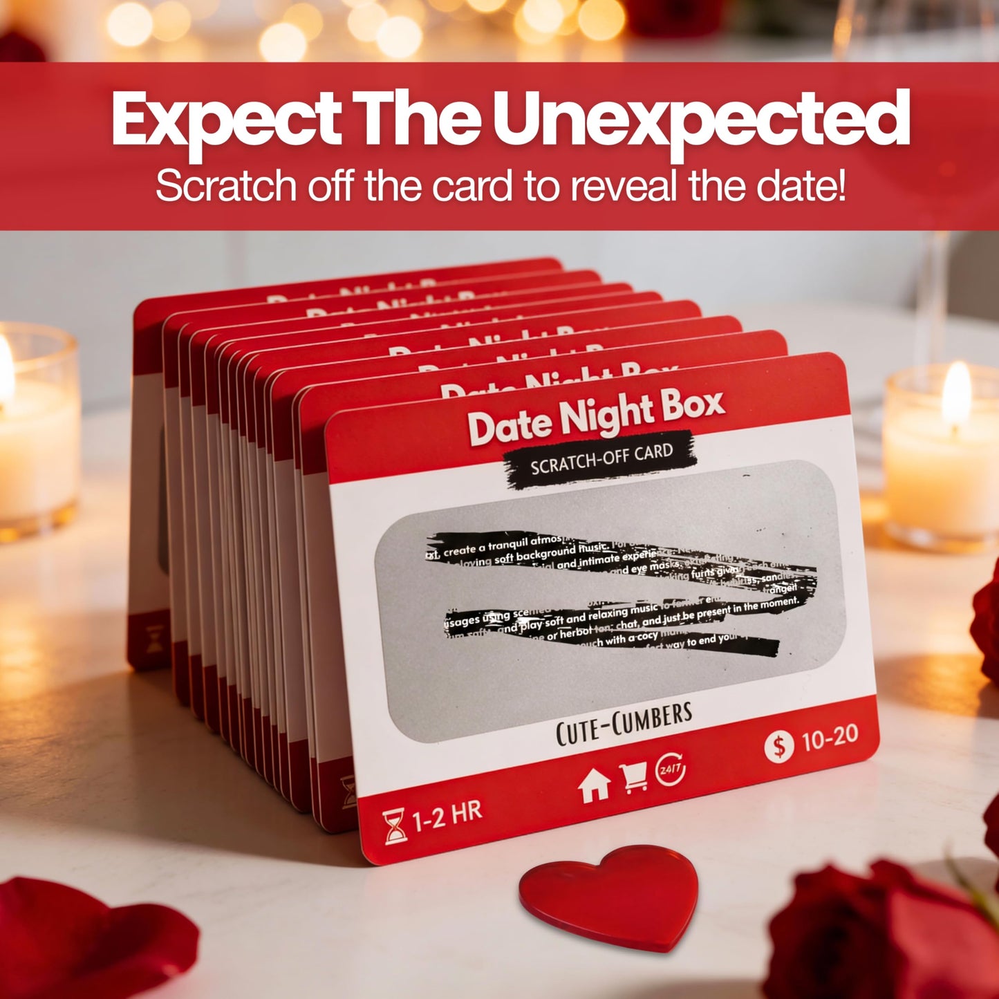 Date Night Box: 52 Fun & Romantic Scratch-Off Date Night Ideas Valentine's Day Gifts for Him, Her, Men, Women, Husband, Wife, Boyfriend, Girlfriend, Couples