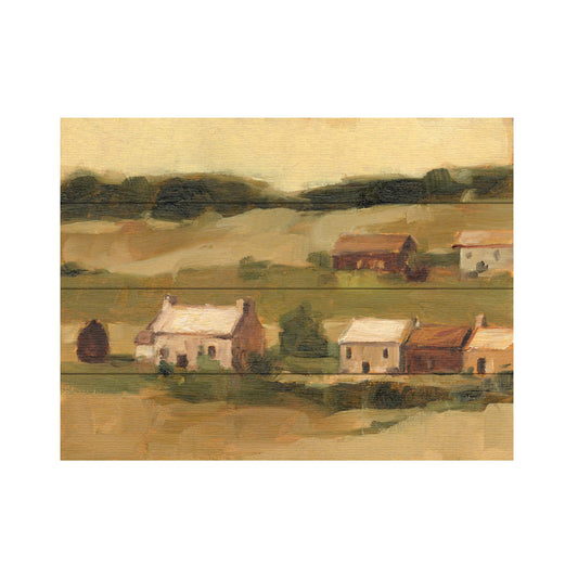Trademark Fine Art Wood Slat Art - 'Hillside Sunset II' by Ethan Harper : Wall Art for Interior Spaces, Living Rooms, or Bedrooms