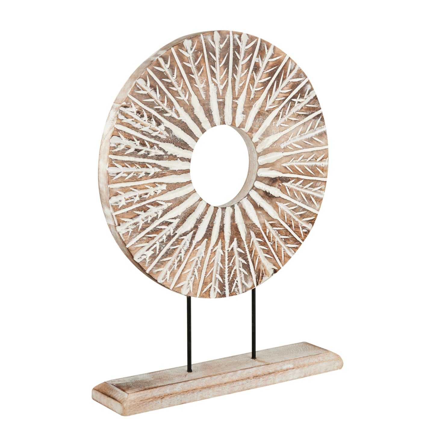 Eximious India Housewarming Gifts Farmhouse Decor Table Sculpture Home Decor Statue Mandala Carved for Modern Home, Living Room, Fireplace Mantel Shelf, Table and Entryway Decor Stand KHST12