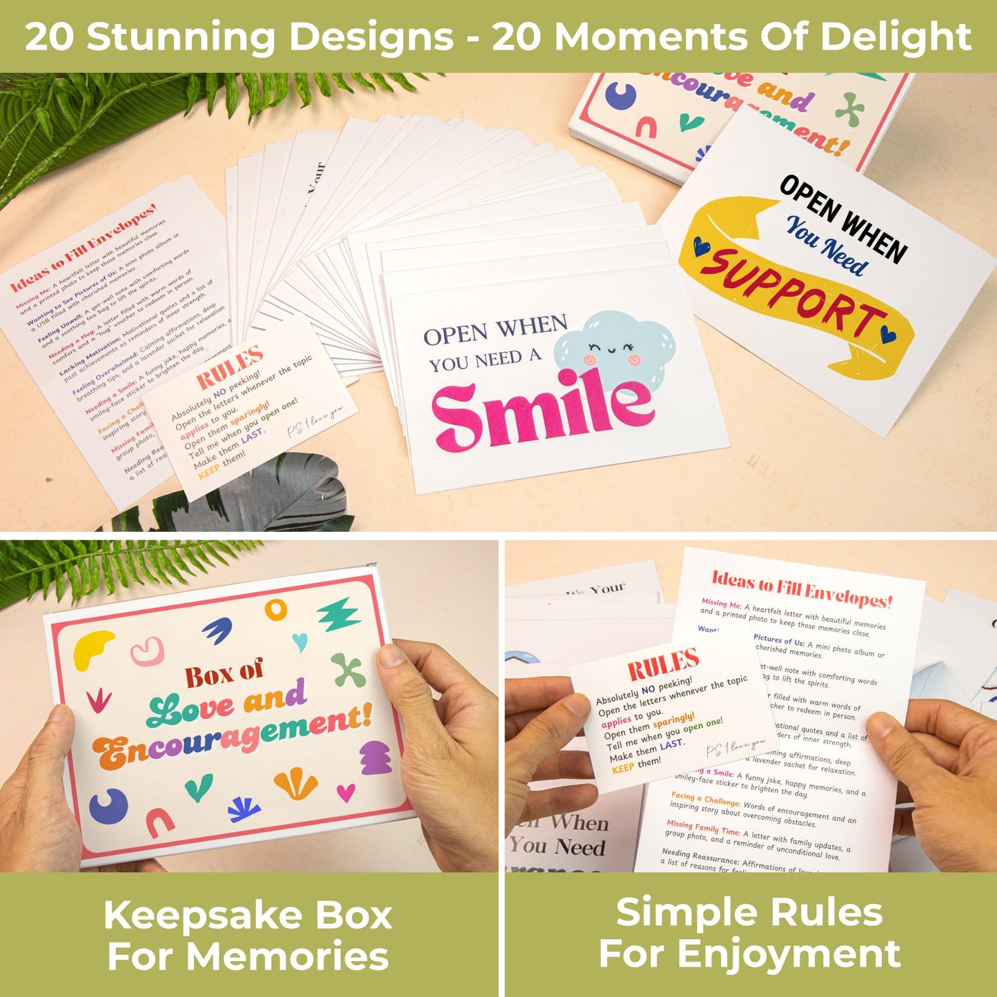 STOFINITY Open When Envelopes For College Student - Open When Letters College Survival Kit Gift Card Box 2025, Going Away To Colleges Gifts For Girls Daughter, Long Distance Gift Card Book Present