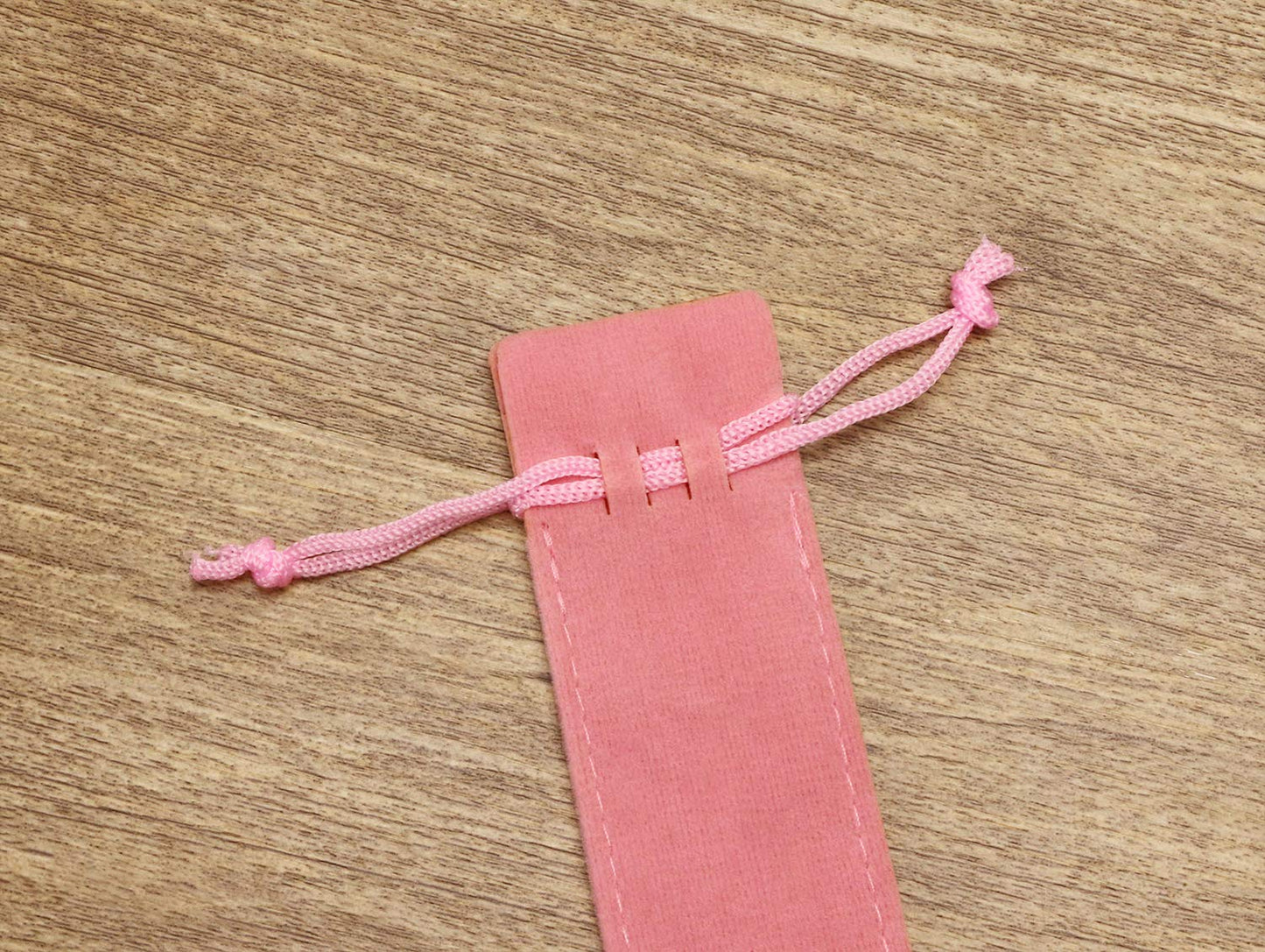 Tupalizy 6.9x1.4 Inch Velvet Drawstring Pen Pouch Bag Single Suede Pen Sleeve Holder Small Case Pencil Pouch for Protecting Gifting Storing Wood Pen Diamond Painting Pen Office School,10PCS (Pink)