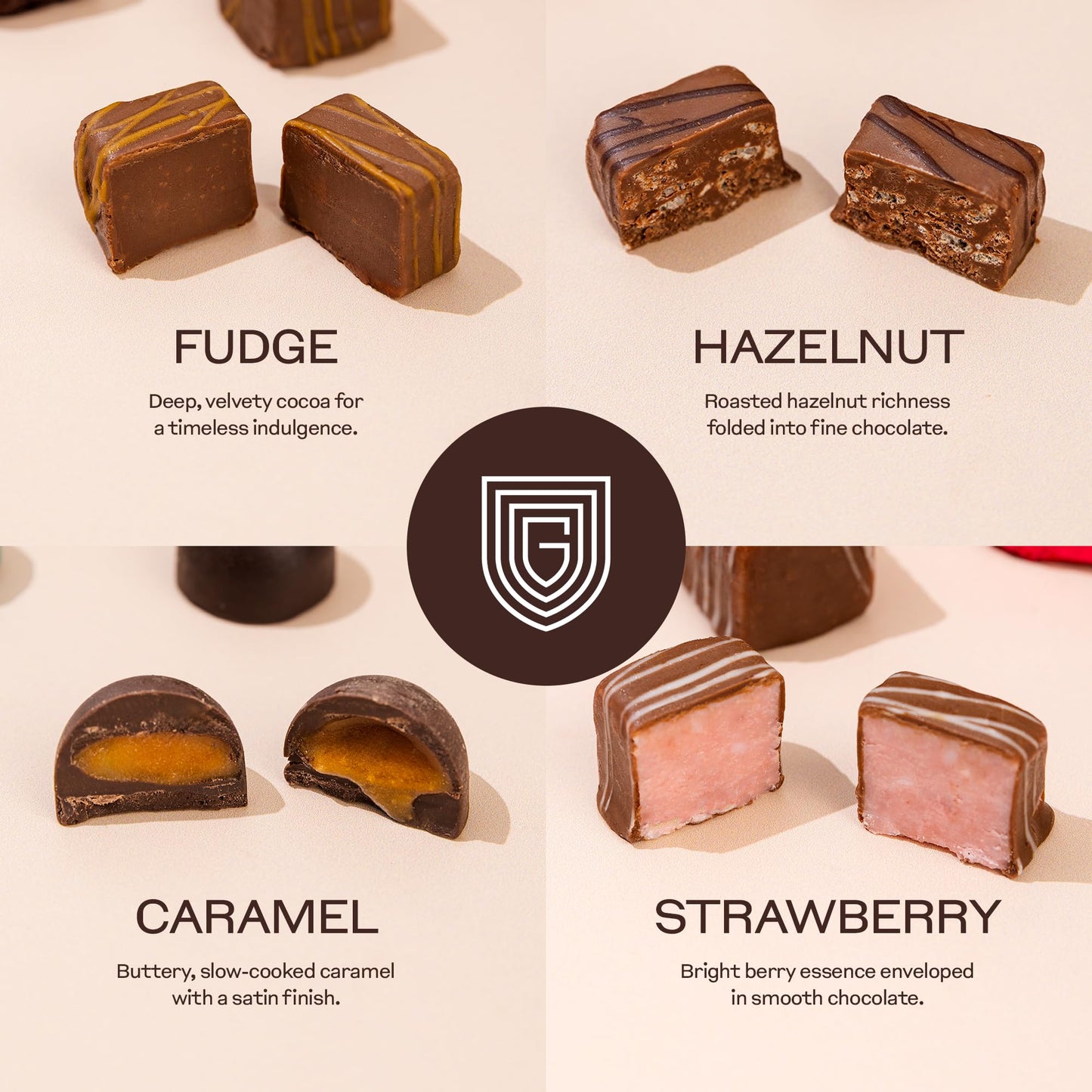 Gourmet Chocolate Gift Box | Easter Assorted Chocolate Box with Strawberry, Caramel, Hazelnut & Fudge Flavors | Premium Candy Gift Set for Holiday. 16 pcs.