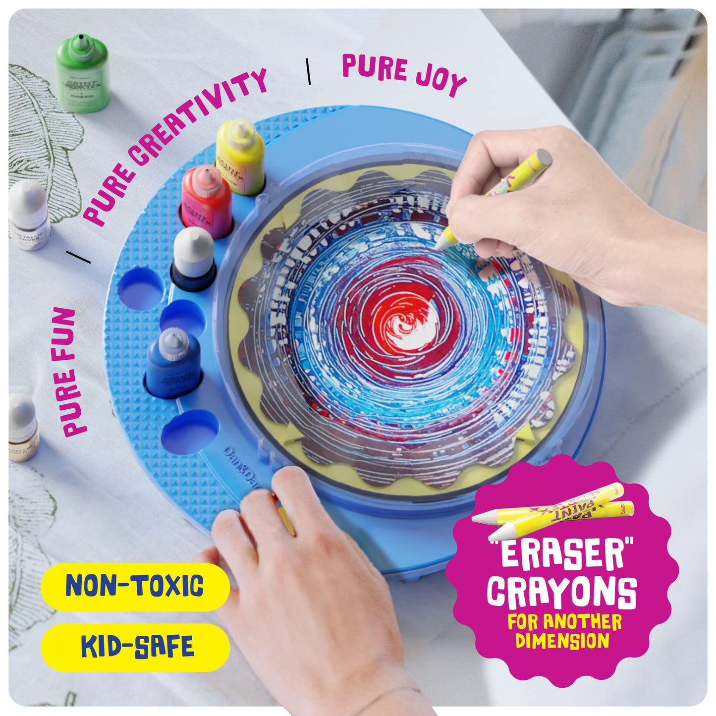 Dan&Darci Paint Spin Art Machine Kit for Kids - Gifts for Girls - Arts & Crafts for Boys, Girls - Art Craft Set for 6-9 Year Old Boy - Painting Spinner Toys - Birthday Gift Ideas for Ages 6-12