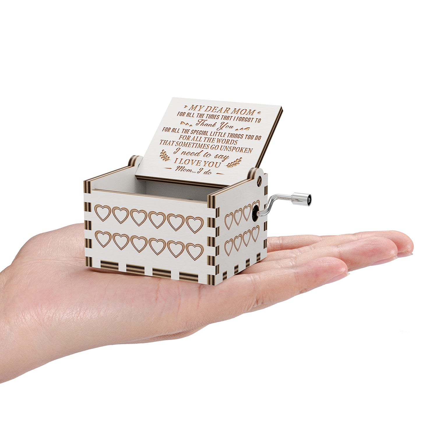 Huntmic You are My Sunshine Wood Music Boxes,Laser Engraved Vintage Wooden Sunshine Musical Box Gifts for Girlfriend,Boyfriend,Family Friends,On Birthday,Festival (to My Mother)