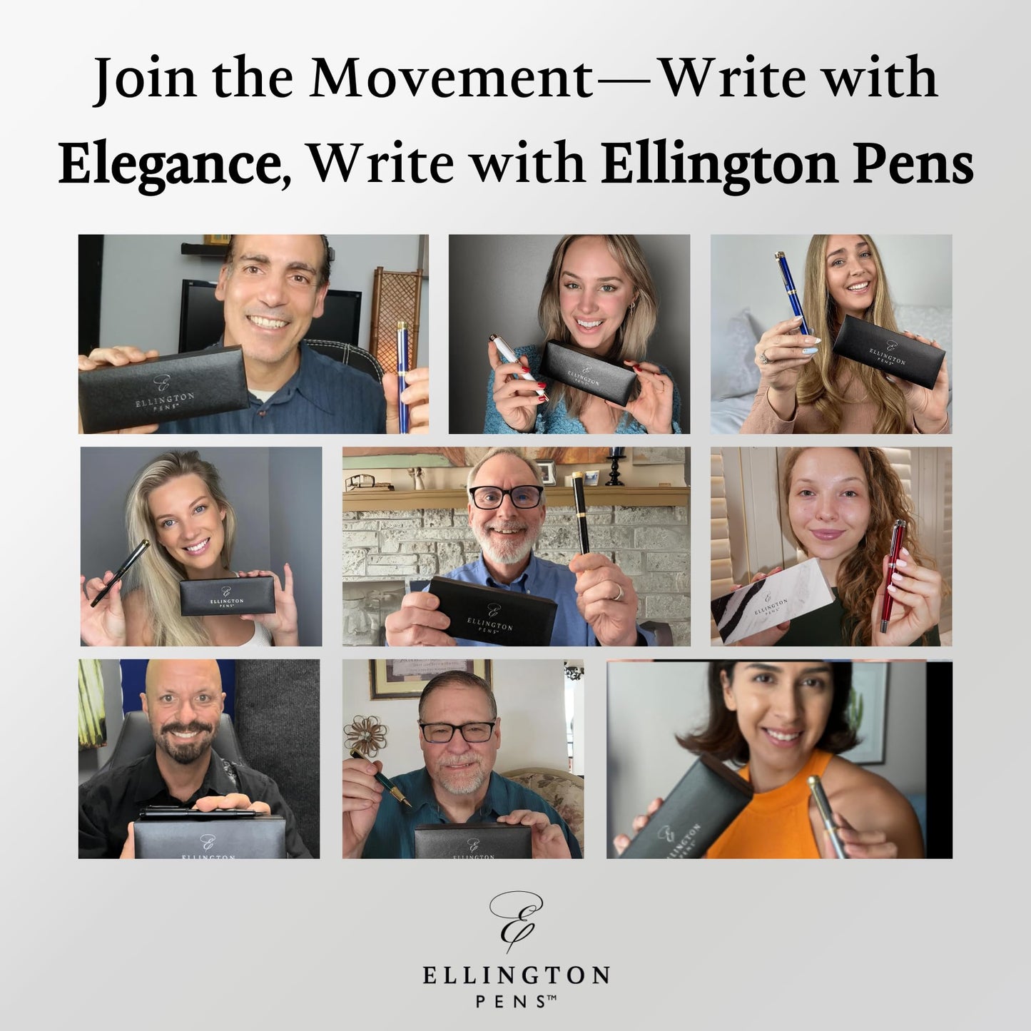 Ellington Pens Luxury Fountain Pen Set - Smooth Medium Nib- Includes 3 Ink Cartridges, Refillable Ink Converter, Gift Box- Fountain Pens For Writing, Calligraphy, Journaling, Sketching (Midnight Rose)