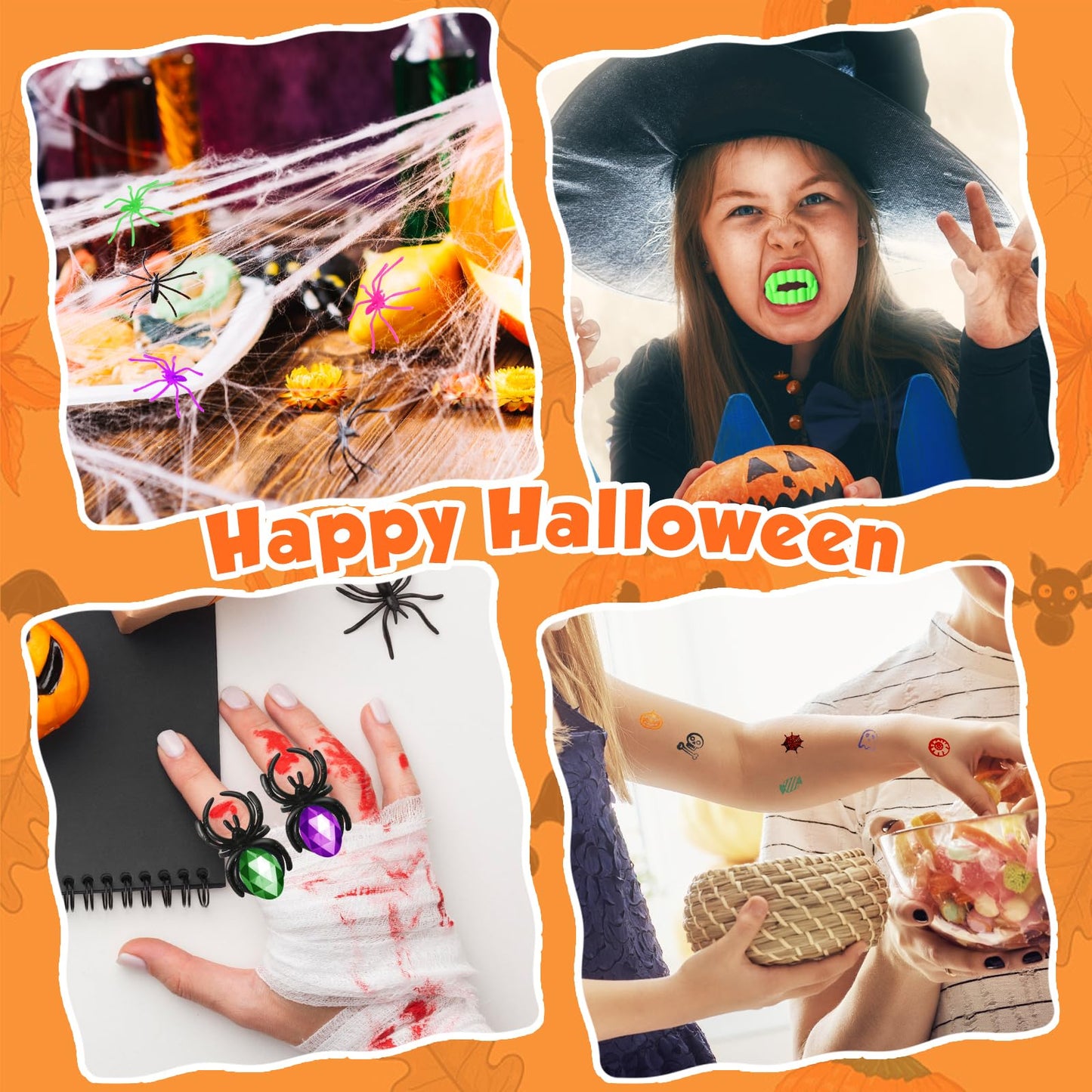 SpringFlower 336 PCS Halloween Party Favors,48 Pack Prefilled Pumpkins With Toys, Halloween Party Favors Bulk Kids Trick or Treat & Classroom School Rewards, Halloween Gifts