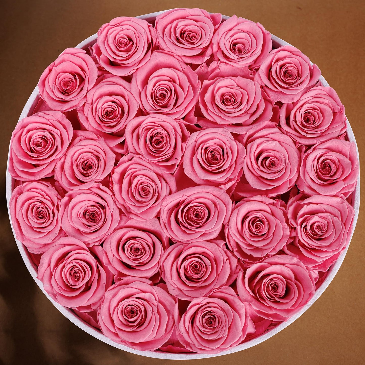 Prifroti 27 Flowers in a Luxury Suede Box, Birthday Gifts for Women, Preserved Flowers, Mothers Day Roses Gift for Mom, Light Pink