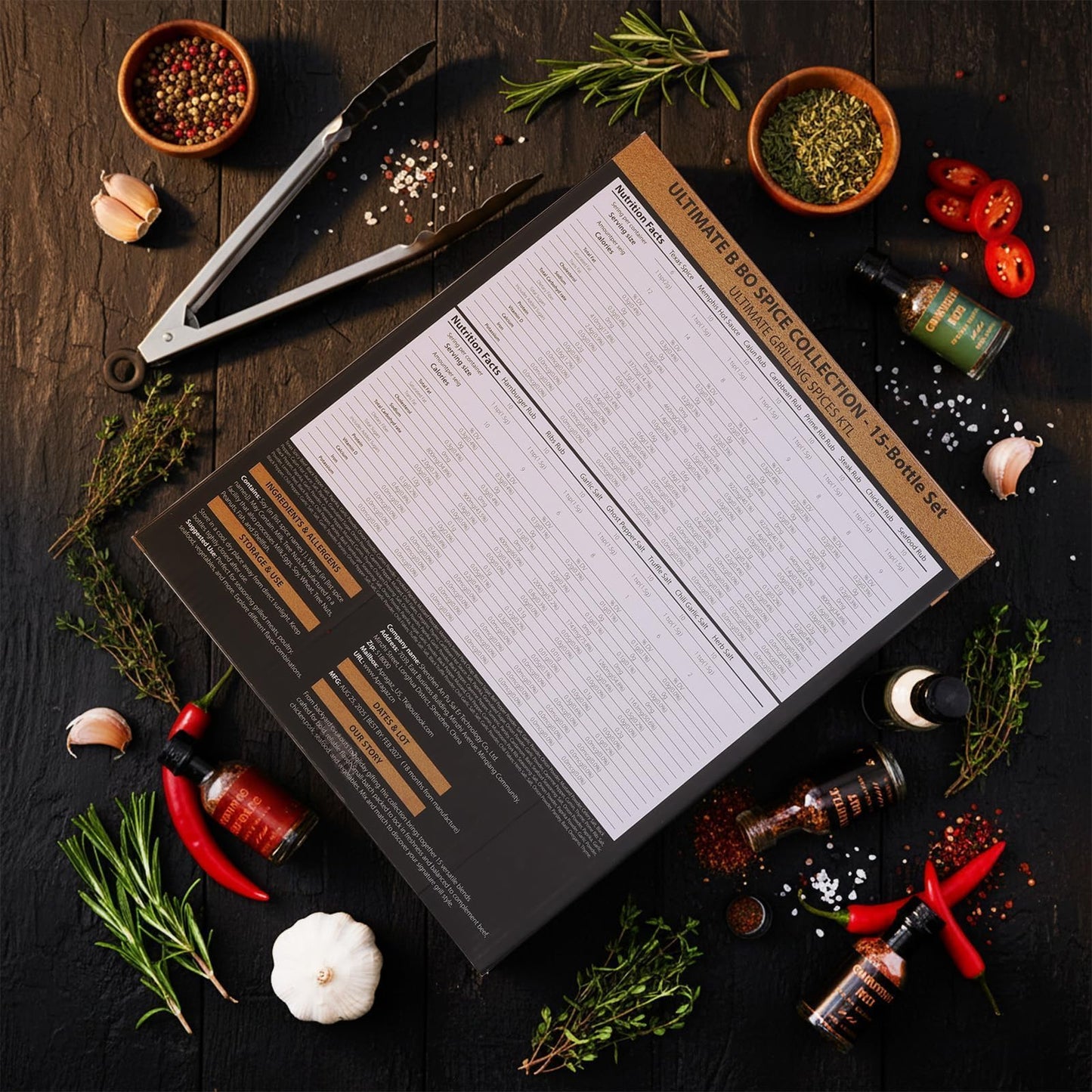 Grilling Seasoning Gift Set-15 Pack Unique Spices and Seasonings Sets for Men, All-Purpose BBQ Spices and Rubs Set, Birthday Gifts for Him, Husbands, Dad, Son, Mother, Father, Cooking Chefs