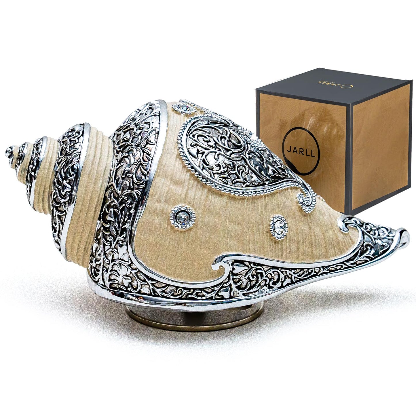 JARLL Luxury Conch Music Box Gift for Women Daughter Friends Sister Girlfriend Wife, Wind Up Music Box Play Memory, Ocean Gift for Wedding Anniversary Christmas Birthday