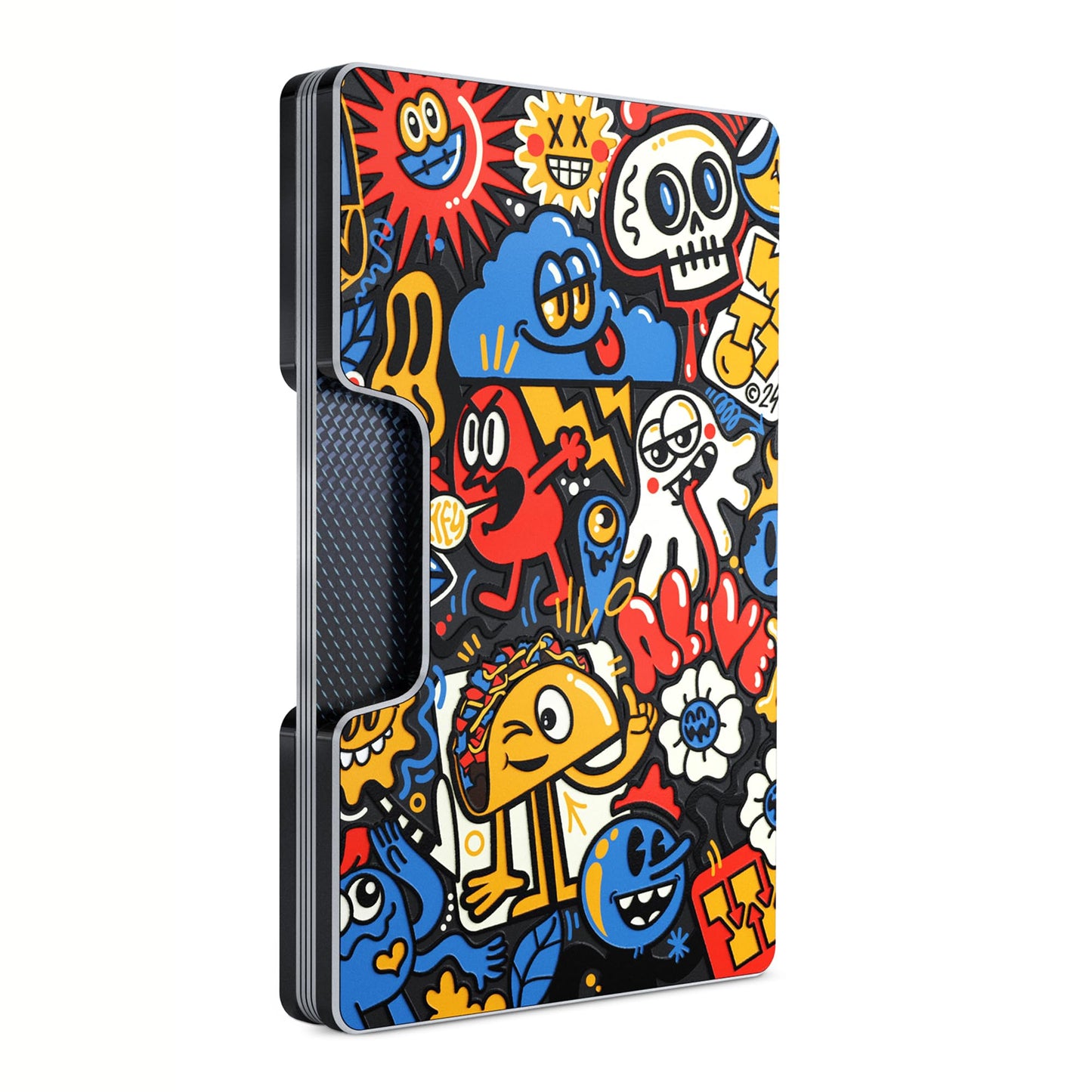 Slim RFID Blocking Card Holder & Money Clip - Aluminum Wallet for Men & Women – Front Pocket Metal Minimalist Wallet Holds 15 Cards – Credit Card Holder - Durable, Lightweight, Unique Engraved Design