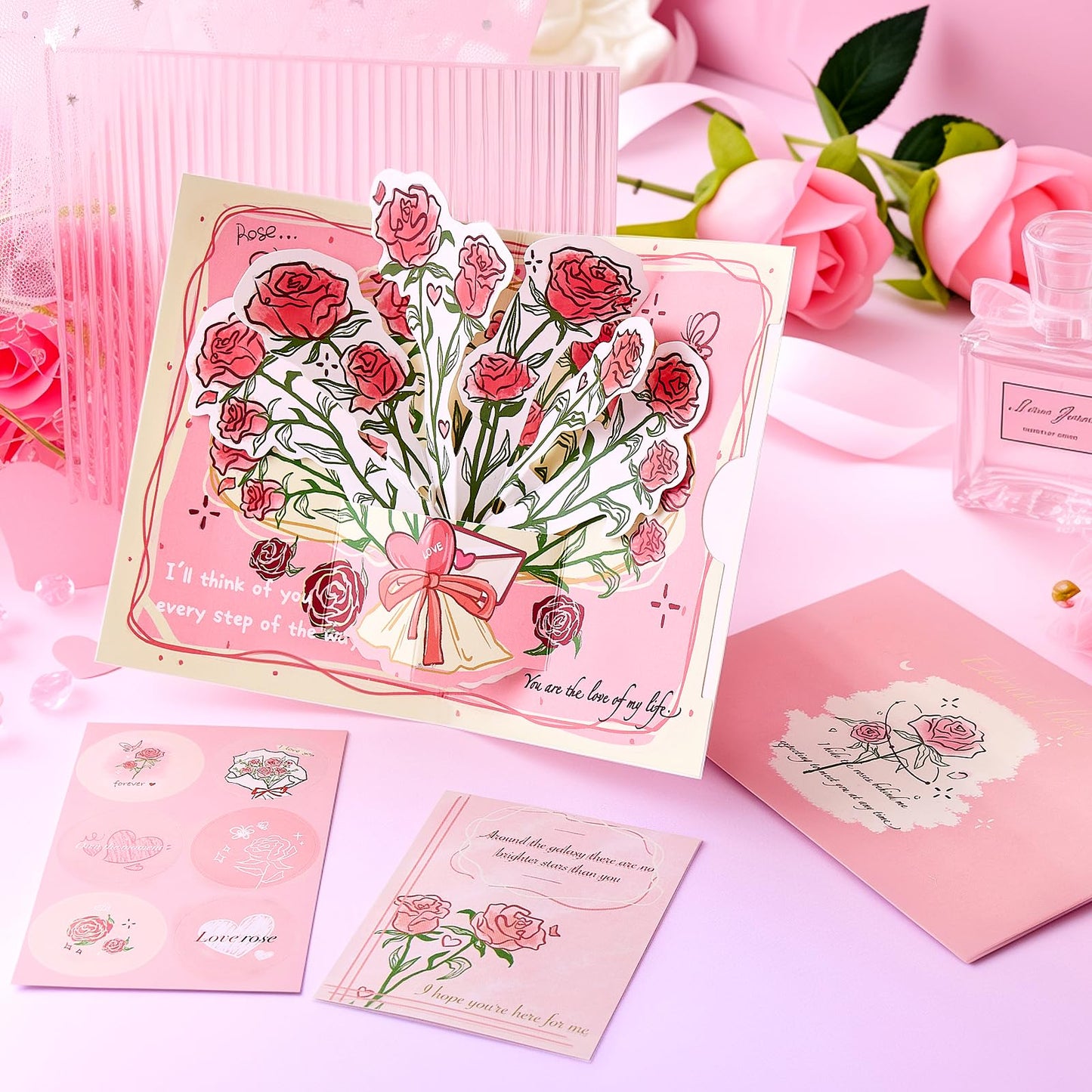 Gift Set for Women，Gift Basket for Her,Gifts Box for Girlfriend Wife Birthday Gifts for Women Heart-shaped Love Gift Wedding Engagement Anniversary Romantic Gifts (Pink)
