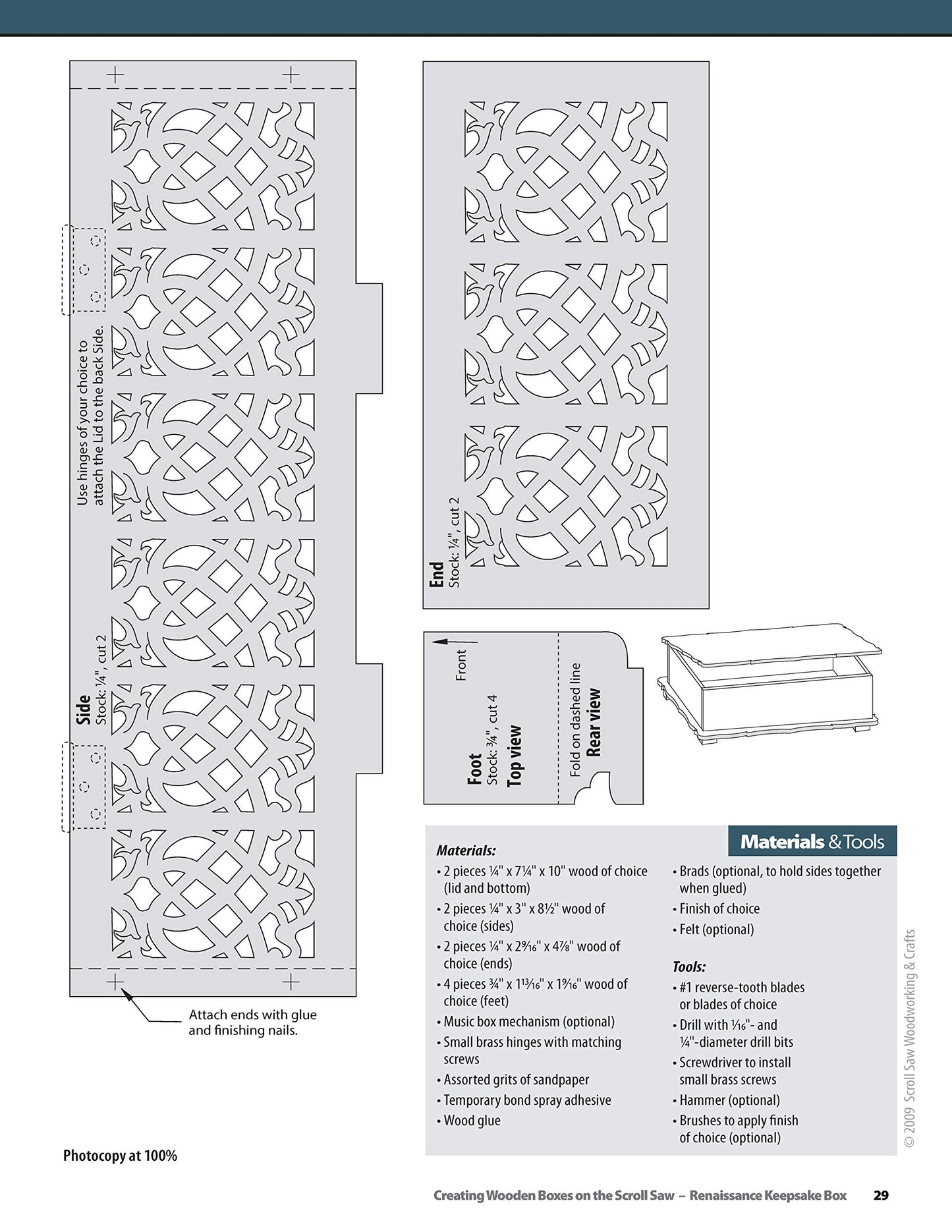 Creating Wooden Boxes on the Scroll Saw: Patterns and Instructions for Jewelry, Music, and Other Keepsake Boxes (Fox Chapel Publishing) 25 Fun Projects from Scroll Saw Woodworking & Crafts Magazine