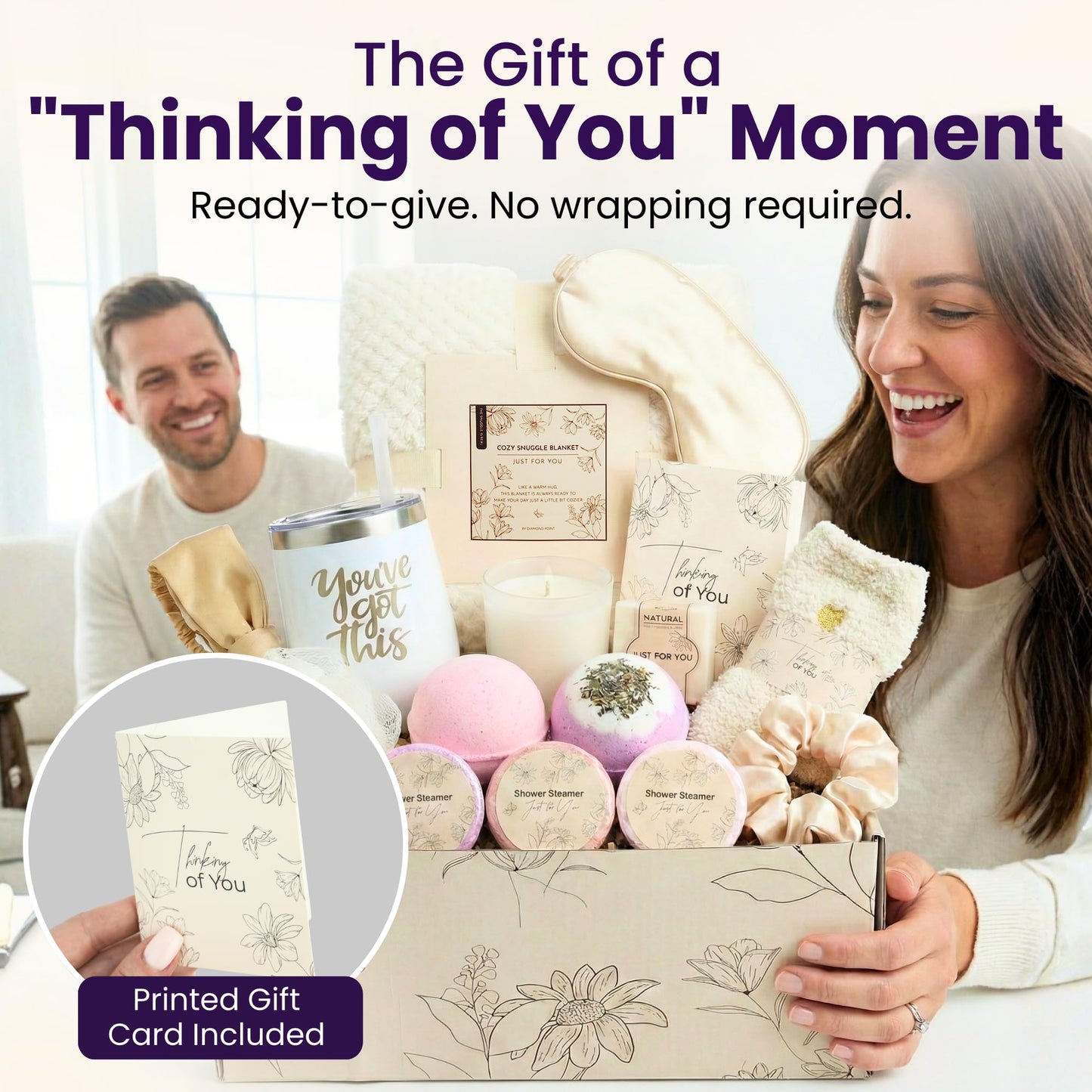 16 Pcs Self Care Gifts for Women - Relaxing Spa Gift Basket for Women, Unique Birthday & Get Well Soon Care Package for Her, Thinking of You Gift Set for Mom, Wife, Sister, Friend