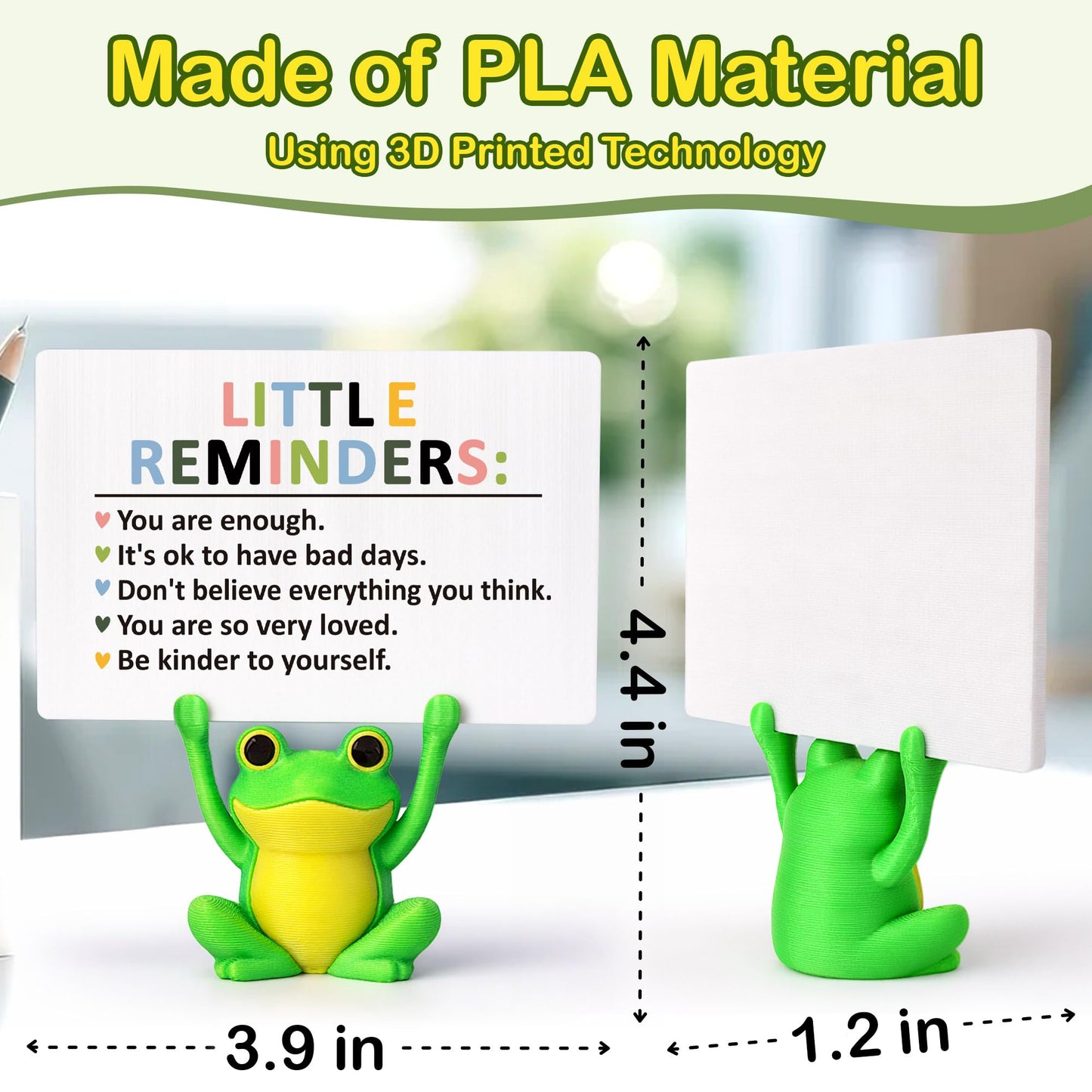 Inspirational Coworker Employee Appreciation Frog Gifts for Women, Boss, Manager - Cute Motivational Gifts Office Green Desk Decor Supplies for Women Men, Office Little Reminders You Are Enough