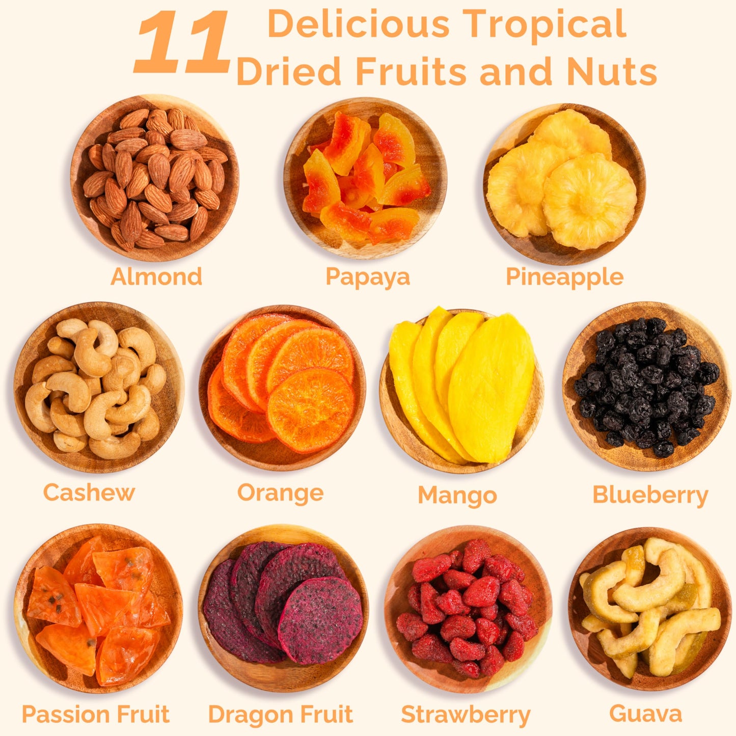 Dried Fruit Gift Basket – 11 Tropical Flavor Mothers Day Gifts for Mom | 20oz Soft Dried Fruit Basket Gift - Dried Fruit and Nuts Gift Basket Dry Fruits Gift Box - Healthy Food Gifts for Women Mom Dad