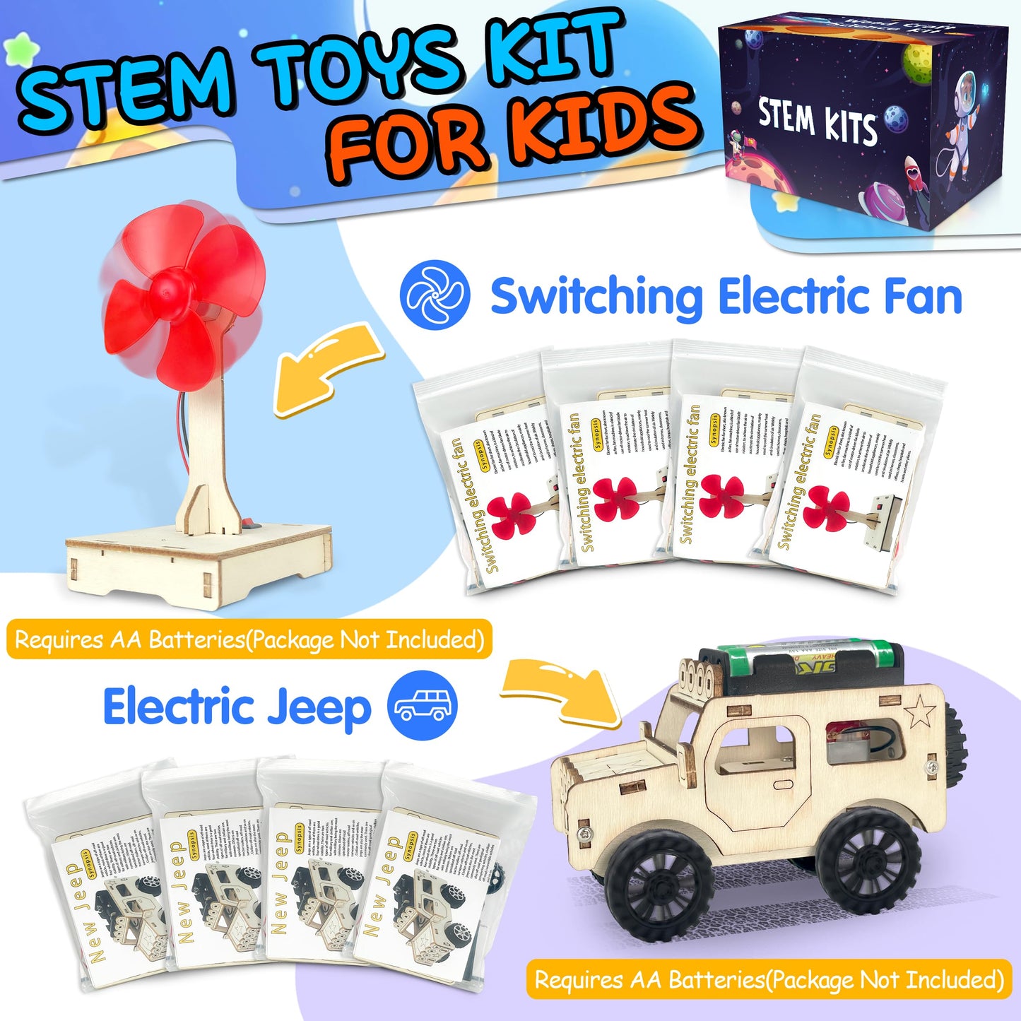 kortes 24Pack STEM Kits for Kids Classroom, Science Building Project Craft for Ages 8 9 10 11 12, 3D Wooden Model Kit, STEM Toys for Boys Girls Birthday Gifts Party Favors School Exchange Gifts
