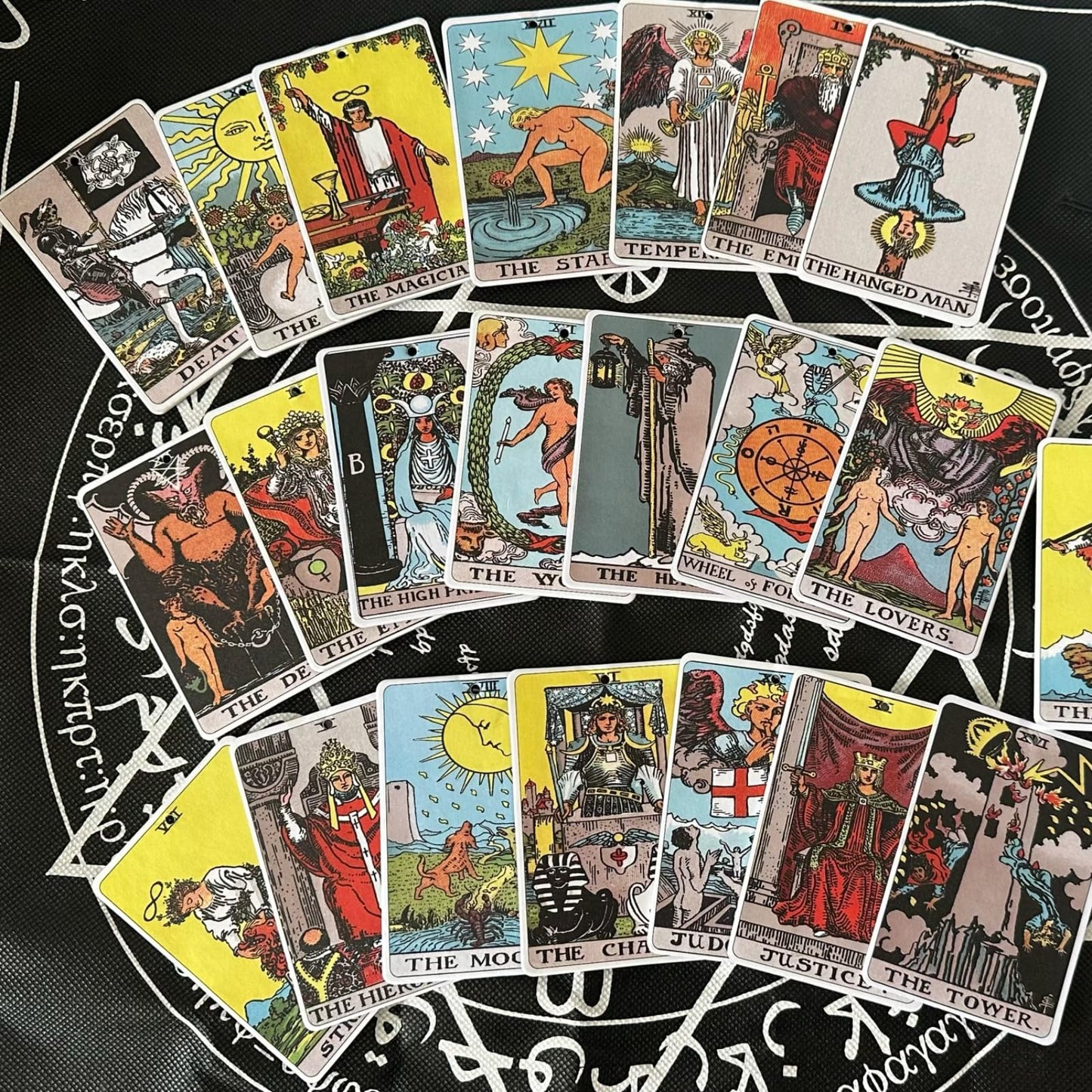 Tarot Car Fresheners, 22 Major Arcana Tarot Cards Car Air Freshener Set, Spiritual Gifts for Women, Car Accessories for Tarot Cards, Spiritual Present for Tarot Reader Birthday 3x2In
