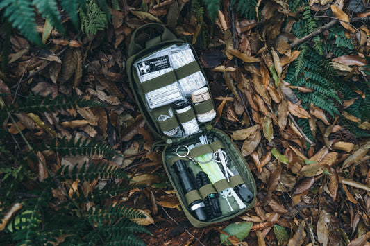 RHINO RESCUE Survival First Aid Kit, Emergency Kit Molle Pouch IFAK Medical Kit for Vehicles Car Camping Backpacking Hiking Hunting Ranger Green
