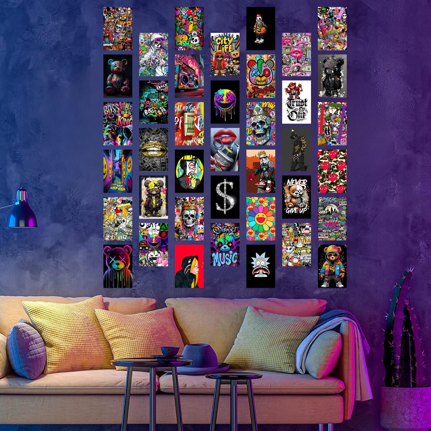 Libemz, 50 Pcs Hypebeast Aesthetic Wall Collage Kit - 4x6 inches - Hypebeast Room Decor, Aesthetic Wall Collage Kit Cool Posters Prints for Teen Boys Men Guys Girls Room Bedroom Dorm Decor, Posters for Room Aesthetic, Cool Posters (Hypebeast)