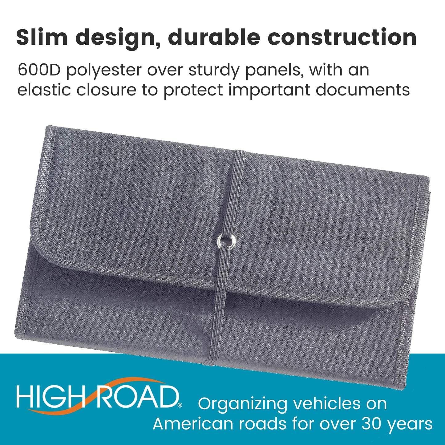 High Road Car Glove Box Organizer - Maintenance Folder for Car Documents - Card Pockets for Insurance and Registration with Receipt Log and Divider Tab Inserts