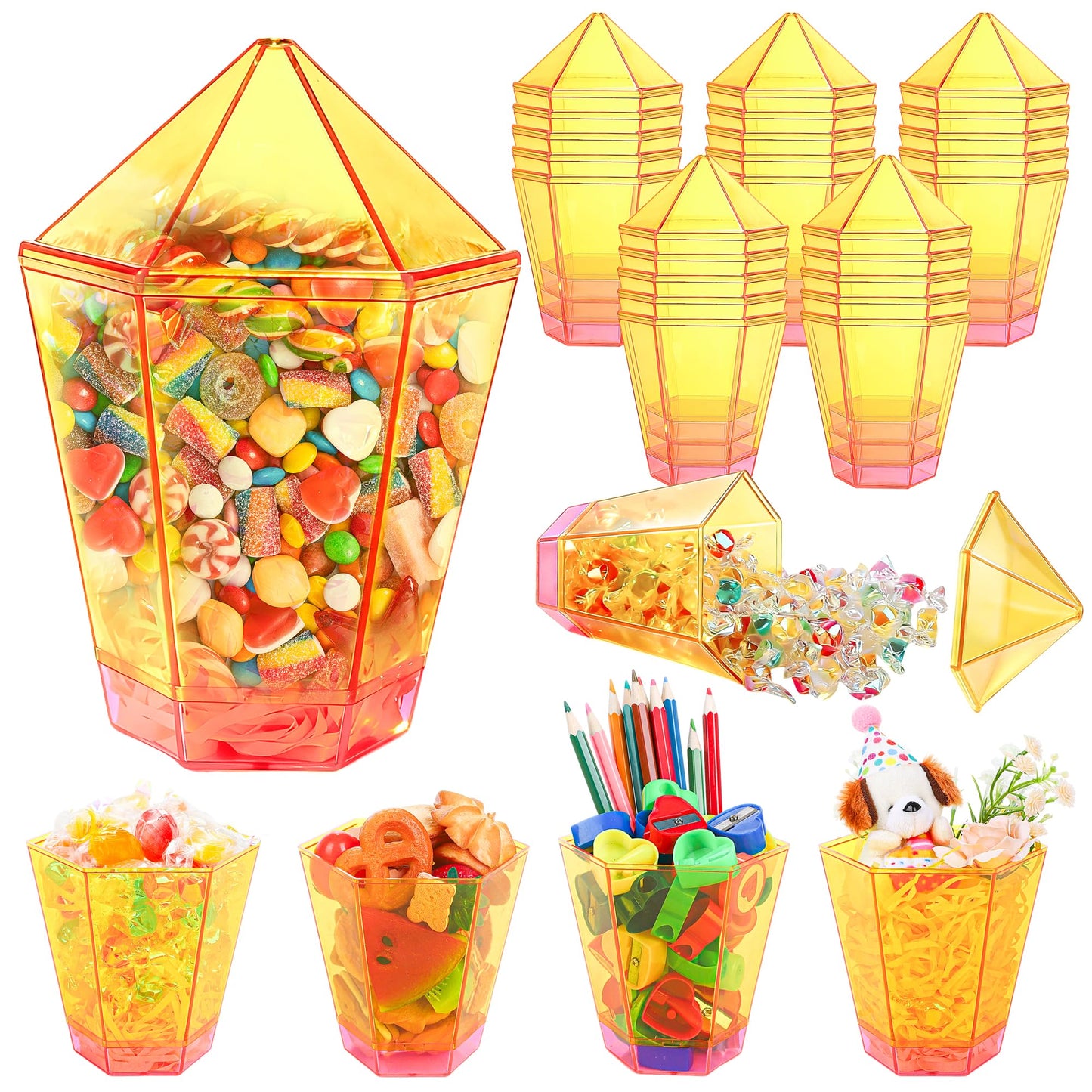 Aneco 24 Piece Pencil Gift Boxes Back to School Pencil Containers for Teachers Gifts Candy Popcorn Holders Bulk Bags Party Favor for Teacher Appreciation Gifts School Classroom Decoration