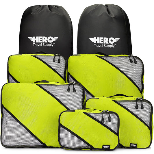 HERO Packing Cubes for Travel (Set of 5) Luggage Organizer with 2 Laundry Bags, Versatile Suitcase Organizer for Men & Women – Travel Accessories for Carry On, Airplane, Road Trip