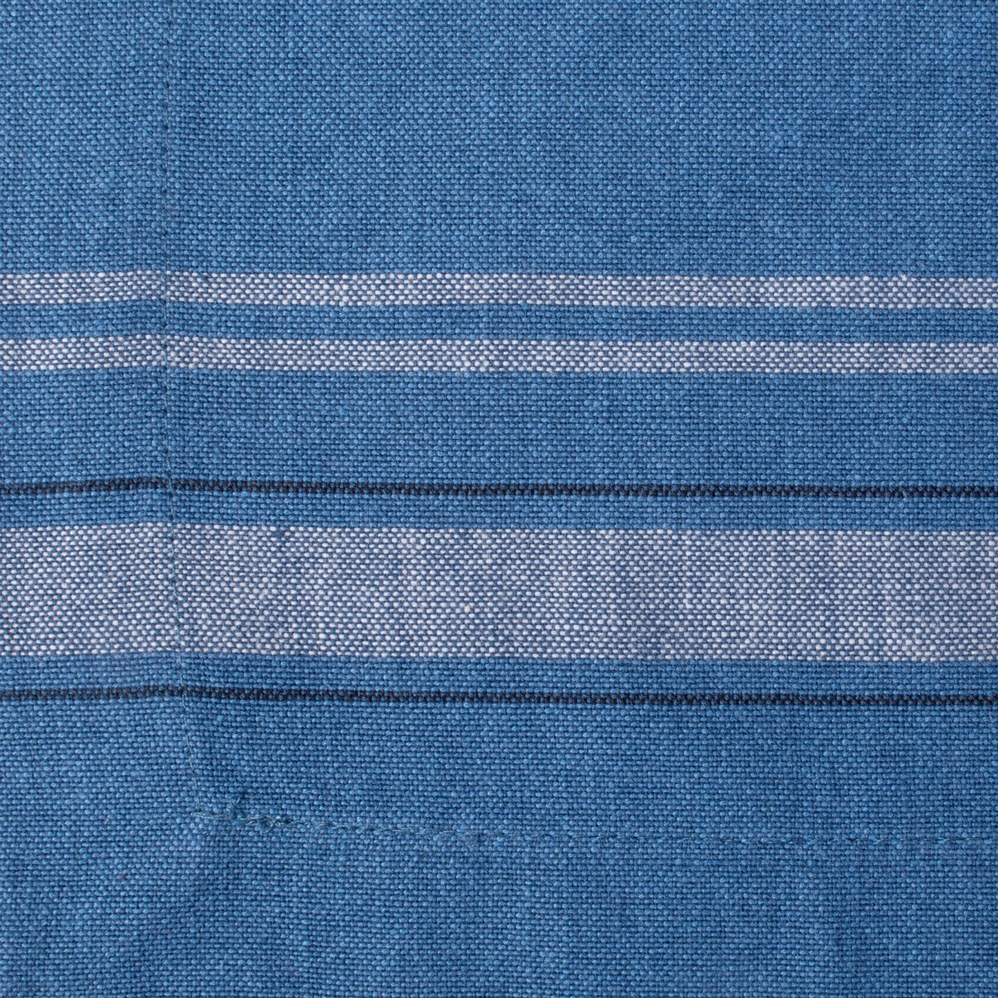 DII French Stripe Tabletop Collection Farmhouse Style Dining Table Linen Placemat Set, 13x19, Blue Chambray, 6 Piece