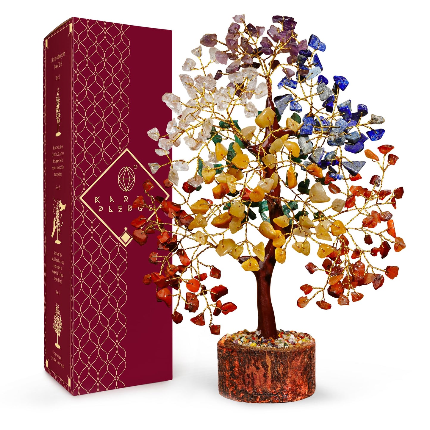 Chakra Tree of Life Birthday Gifts for Women, Sister, Friends, Handcrafted Healing Crystal Tree Bring Money, Luck to Home and Office Decor | Spiritual Gifts for Mom, Unique Gifts for Anniversary