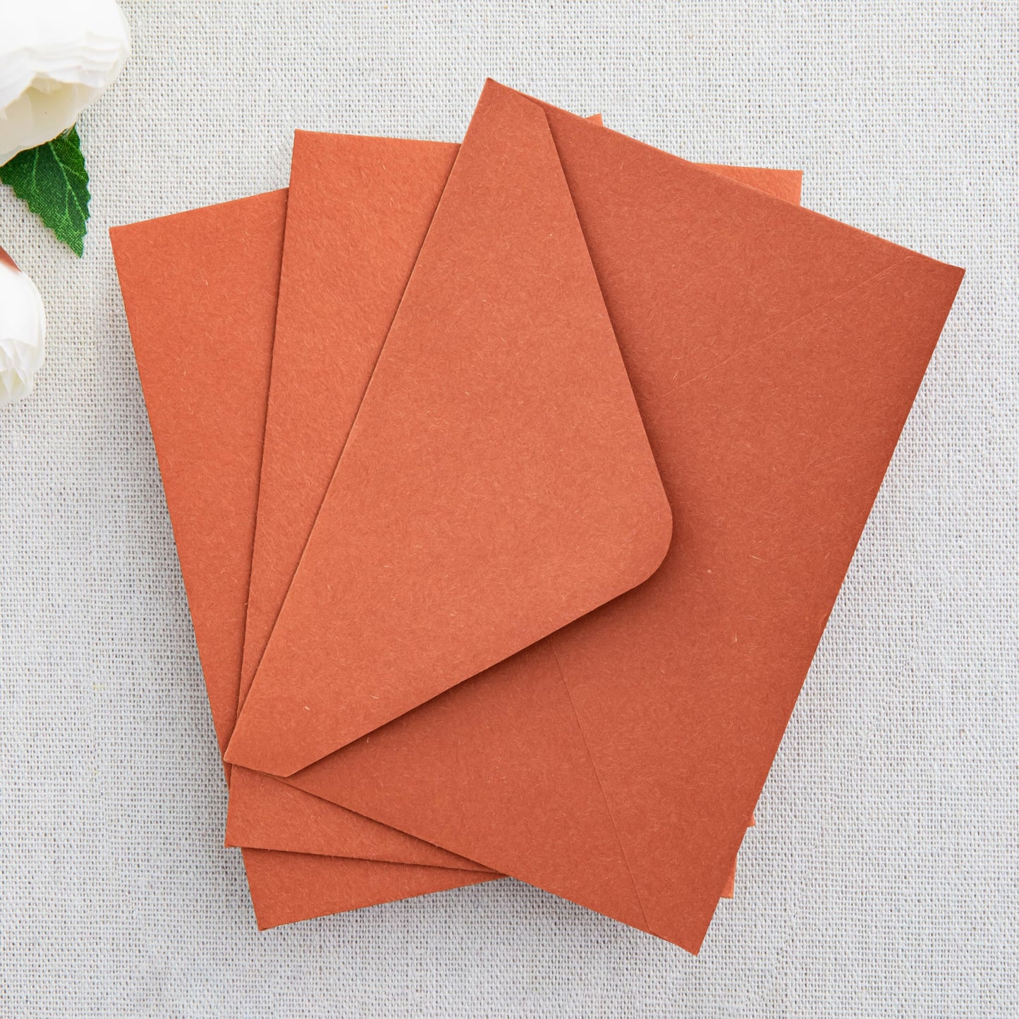 PONATIA 50 Pack A1 Envelopes, 3.62 x 5.2'' Burnt Orange Envelopes Perfect for Weddings Cards, RSVP Cards, Response Cards, Baby Showers, Thank You Notes, Photos and any 3.5x5" inserts