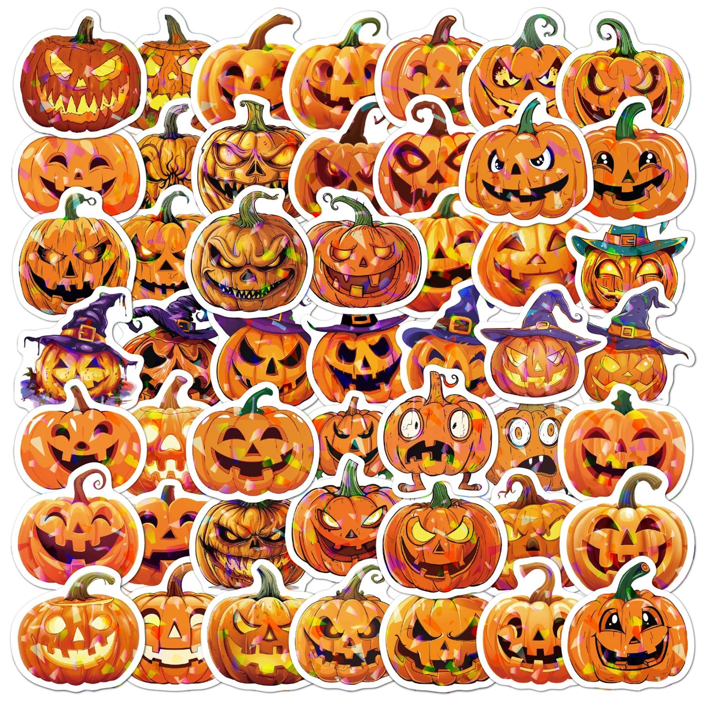 Halloween Pencils and Stickers Bulk Set – 96 Halloween Pencils with Erasers, 6 Spooky Designs + 100 Pumpkin Stickers – Trick or Treat Goodie Bag Fillers, Classroom Prizes, Party Favors Supplies