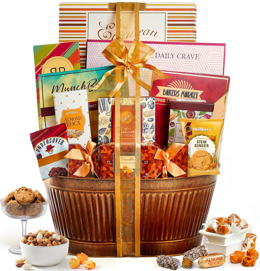 Broadway Basketeers Gourmet Gift Basket for Women, Men, Families, Teacher, College, Appreciation, Thank You, Birthday, Corporate, Get Well, Sympathy Baskets